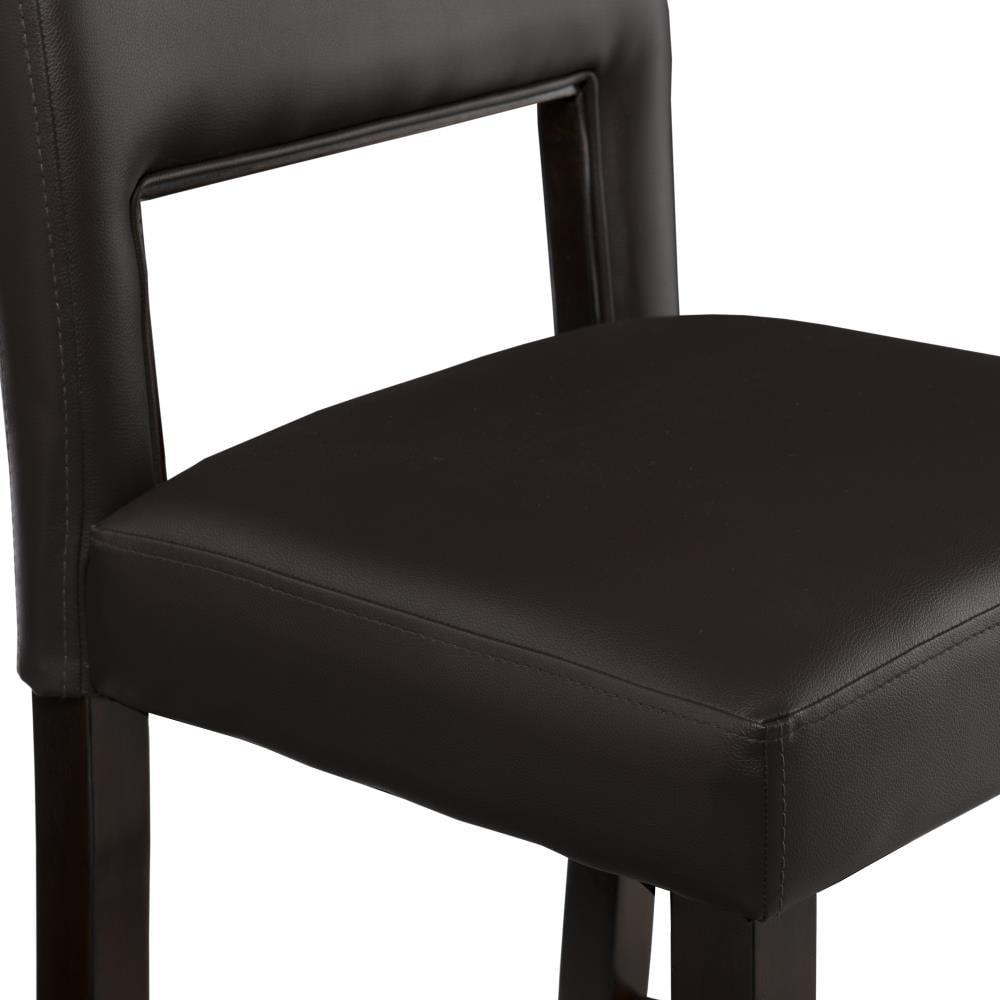 24" Vega Padded Counter Height Barstool with Ergonomic Footrest & Espresso Finish - Linon