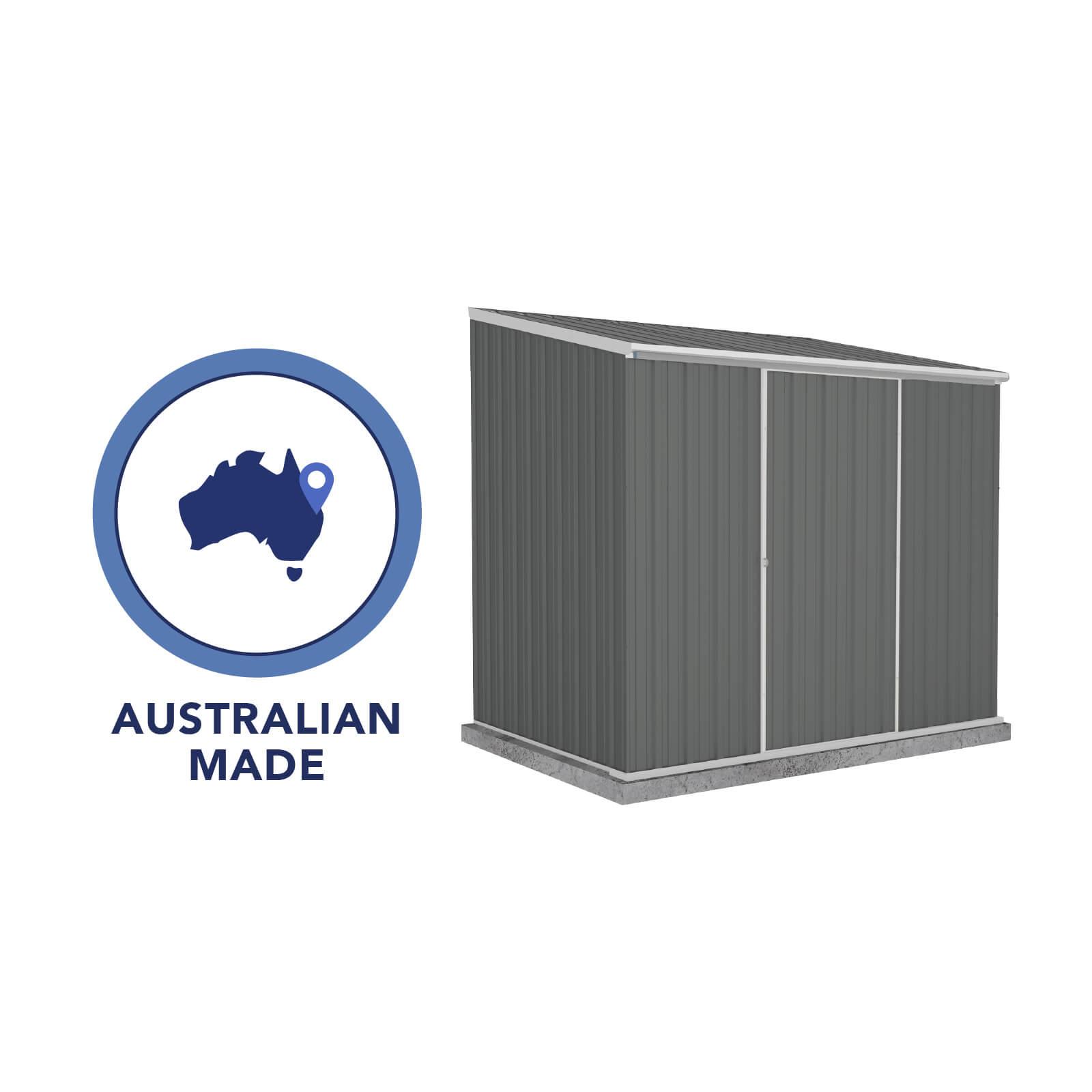 Absco Absco EZI Slider 5 ft. W x 7 ft. D Galvanized Steel Storage Shed