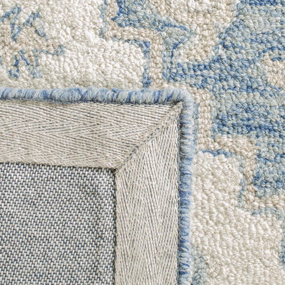 Micro-Loop MLP503 Hand Tufted Area Rug - Blue/Ivory - 5'x5' - Safavieh.