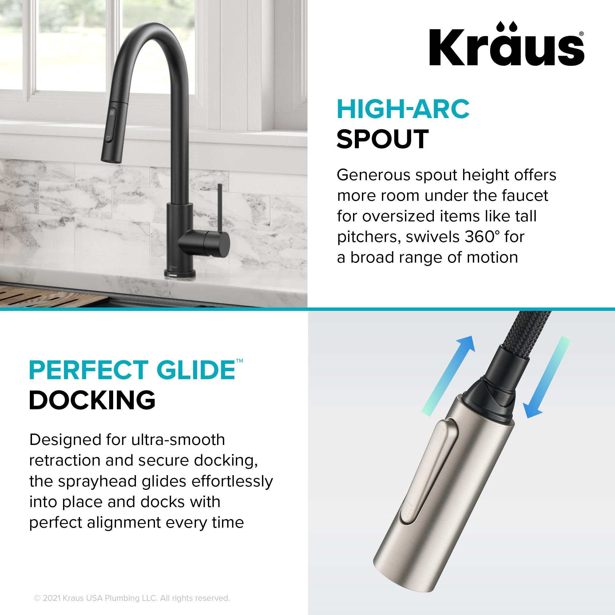 Matte Black Touch-Control Kitchen Faucet with Pull-Down Sprayer