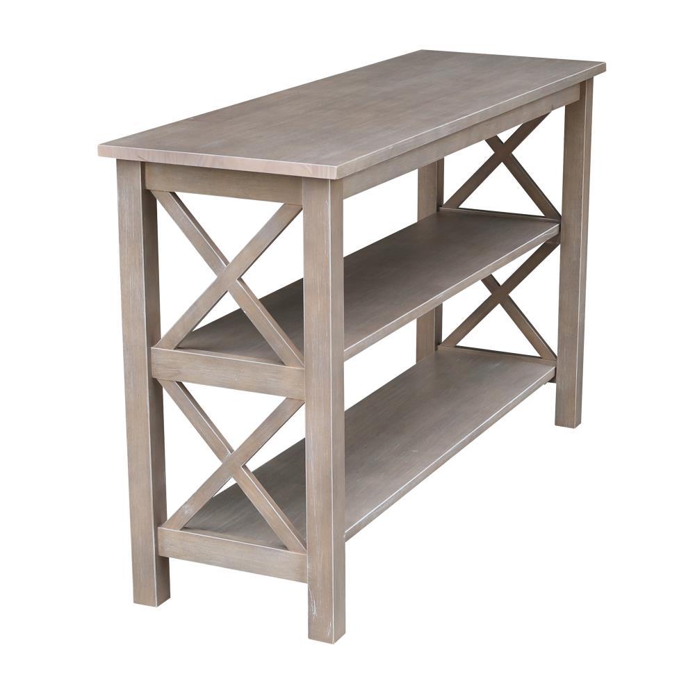 Hampton Console Table Washed Gray/Taupe - International Concepts: Solid Wood, Entryway, Foyer, Sofa Table