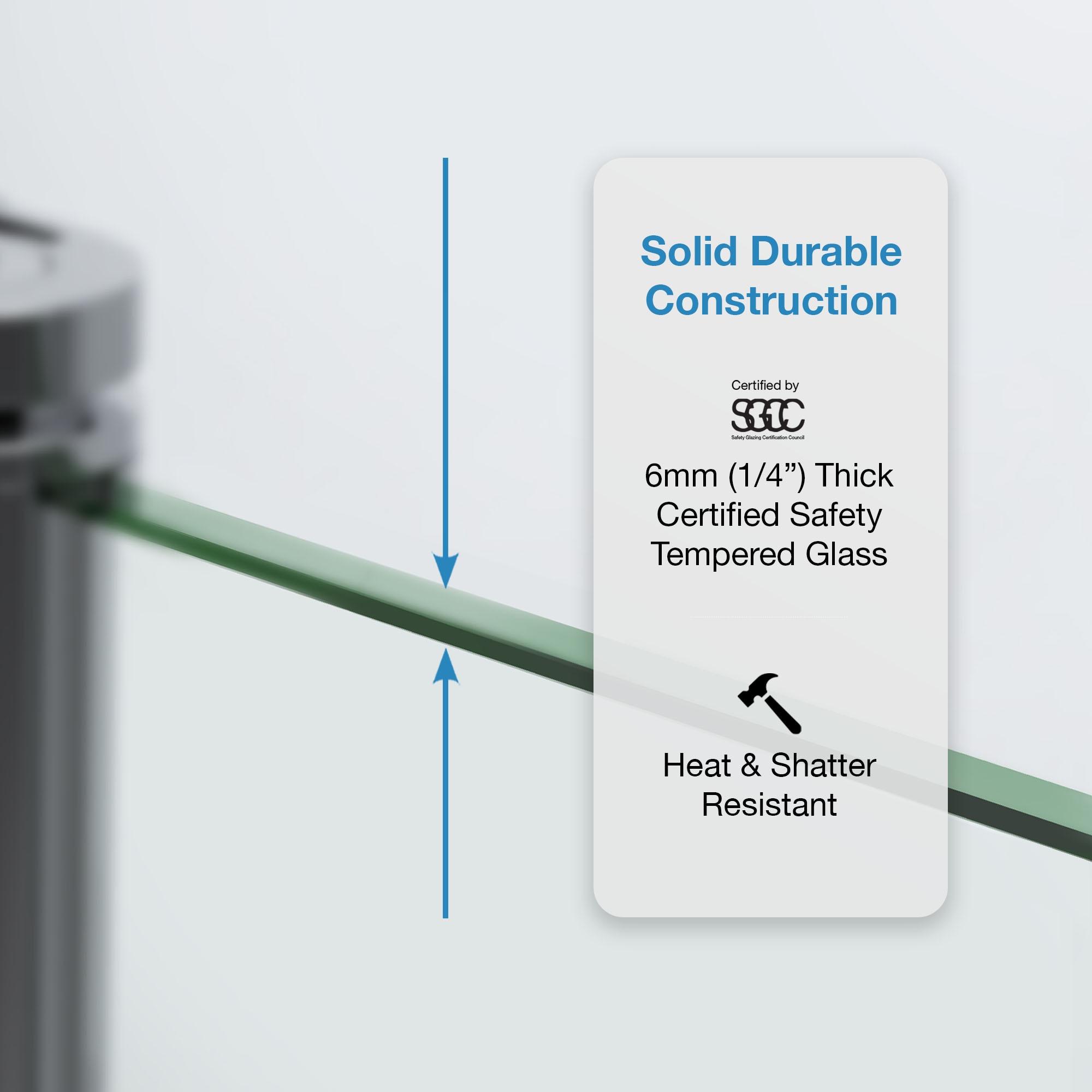 Breeze Premium 38 in. Corner Shower Sliding Door with Walls and Base Included, Clear Glass and Chrome Finish