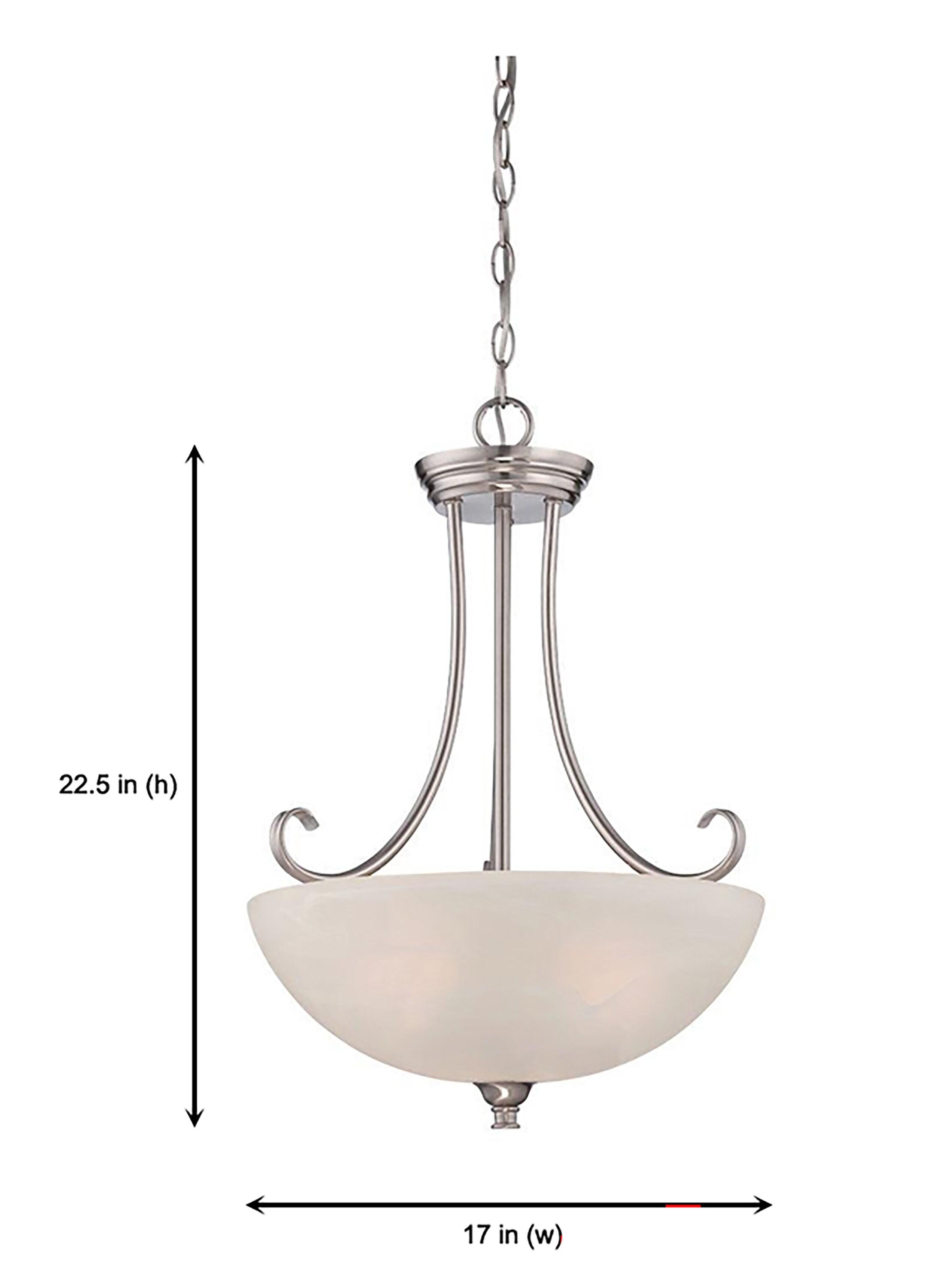 Designers Fountain Kendall Satin Platinum Inverted Pendant, 85131-SP