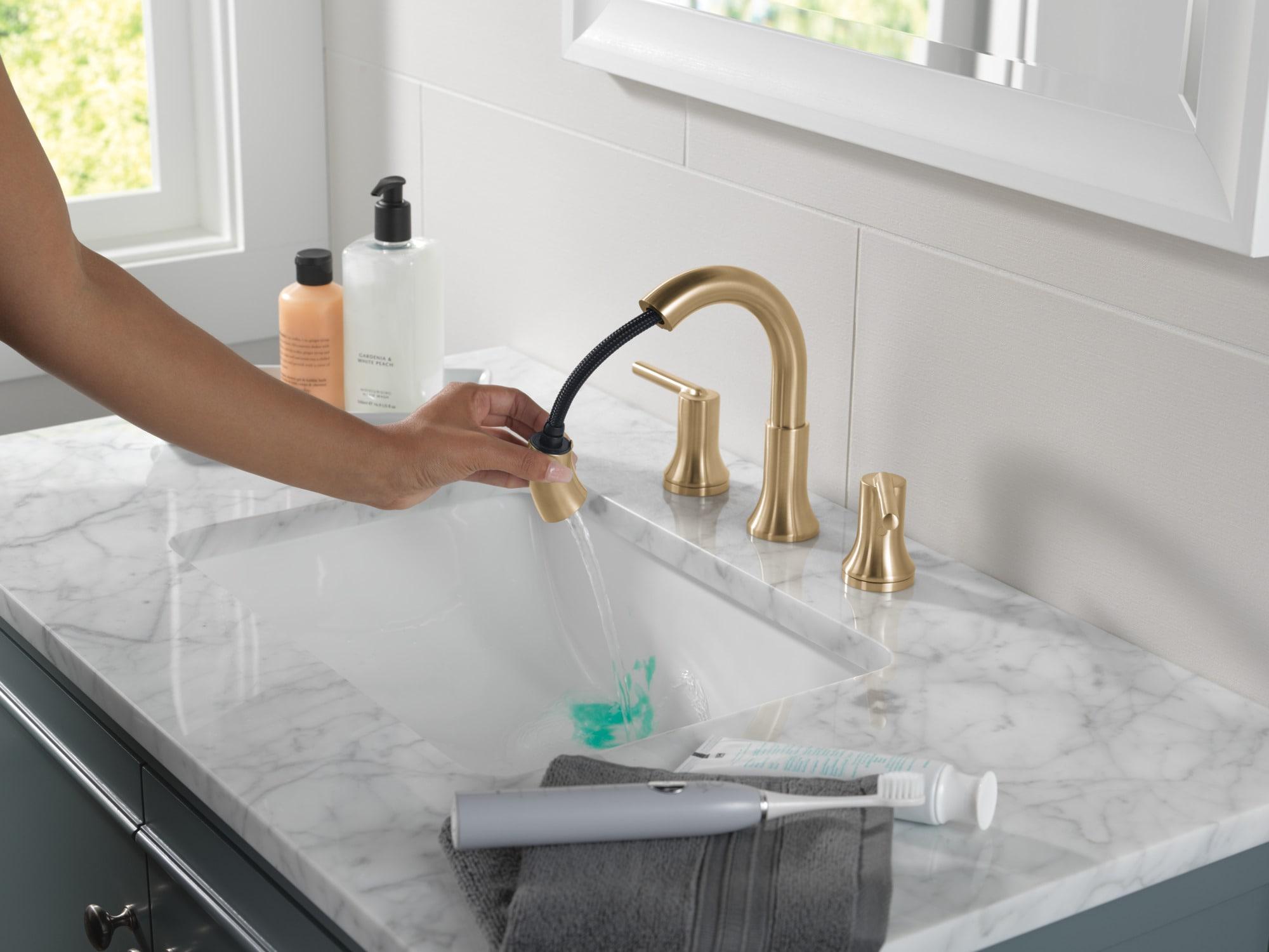 Trinsic Widespread Bathroom Faucet 3 Hole, 2-handle Bathroom Sink Faucet with Drain Assembly