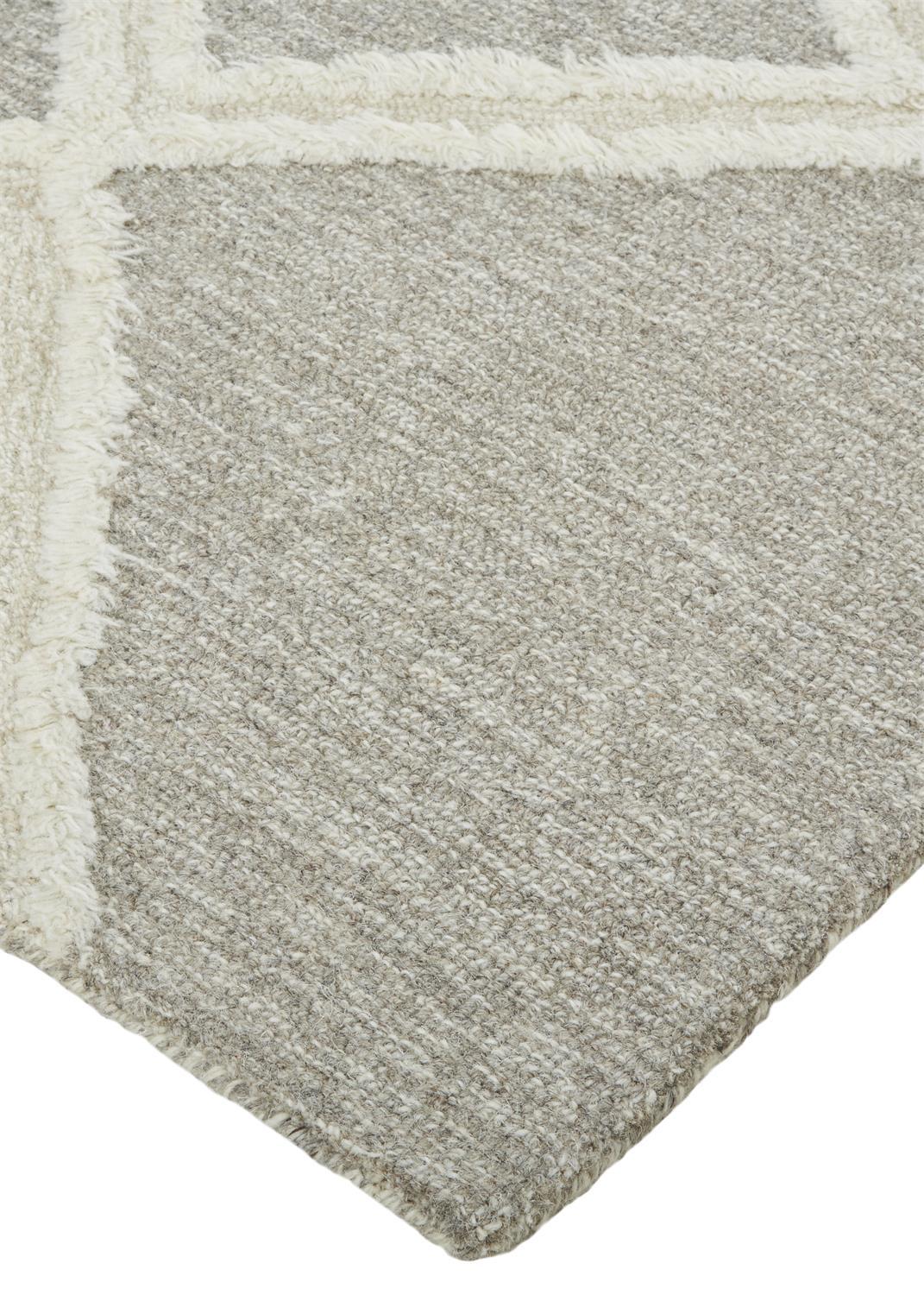 Anica Transitional Geometric Gray/Ivory Area Rug