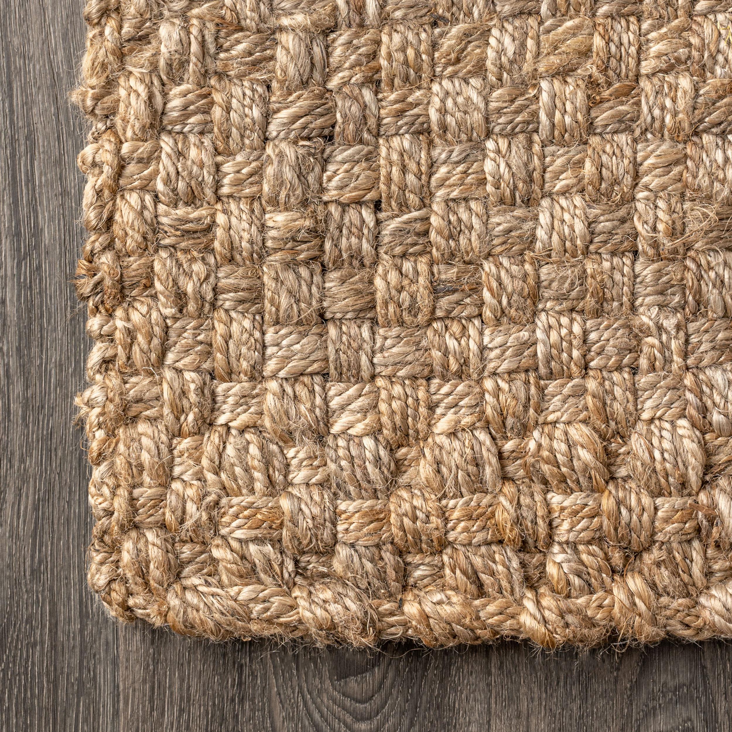 5'x8' Estera Hand Woven Boucle Chunky Jute Area Rug, Natural - JONATHAN Y