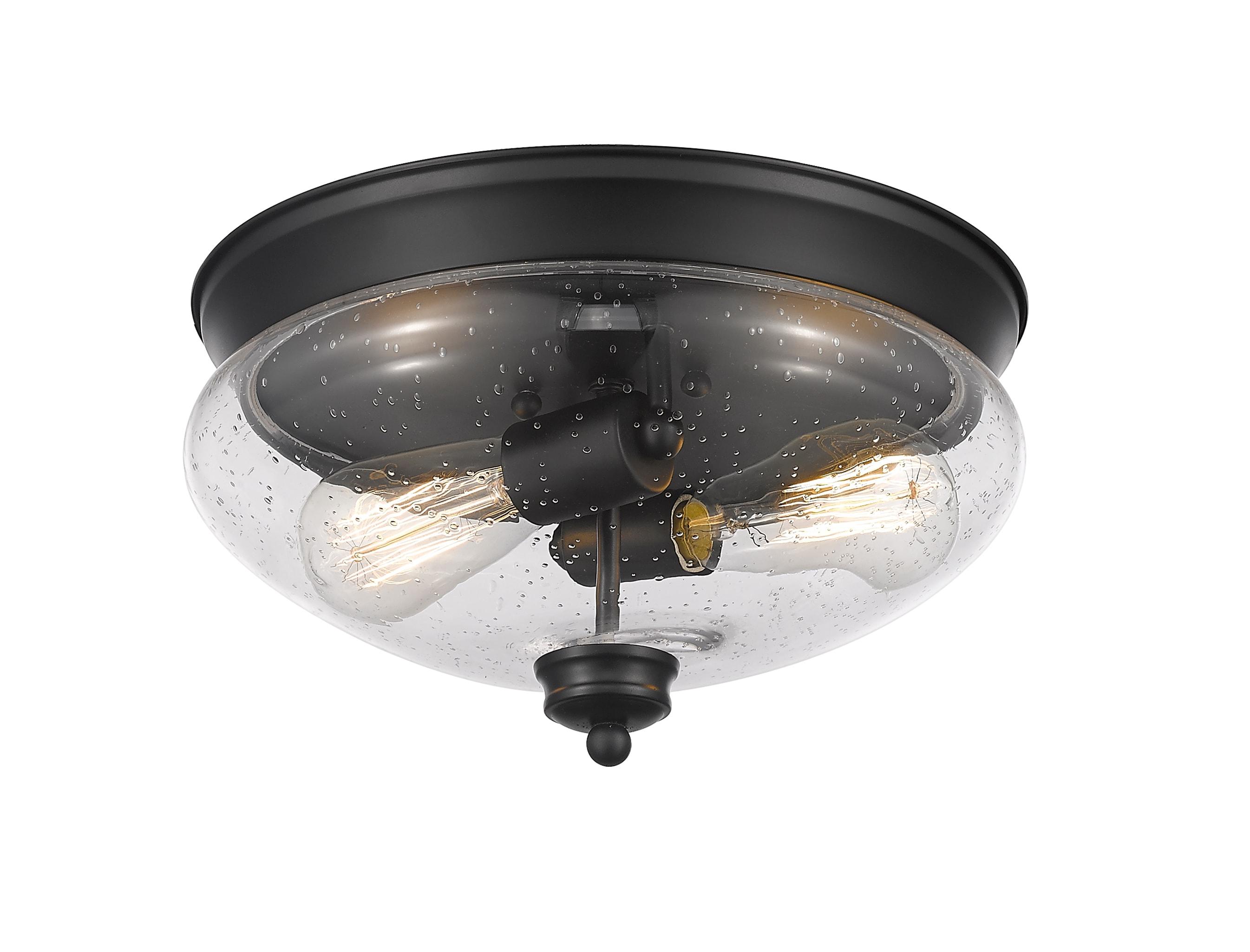 722F2-MB-Z-Lite-Amon - 2 Light Flush Mount in Traditional Style - 13 Inches Wide by 7.5 Inches High