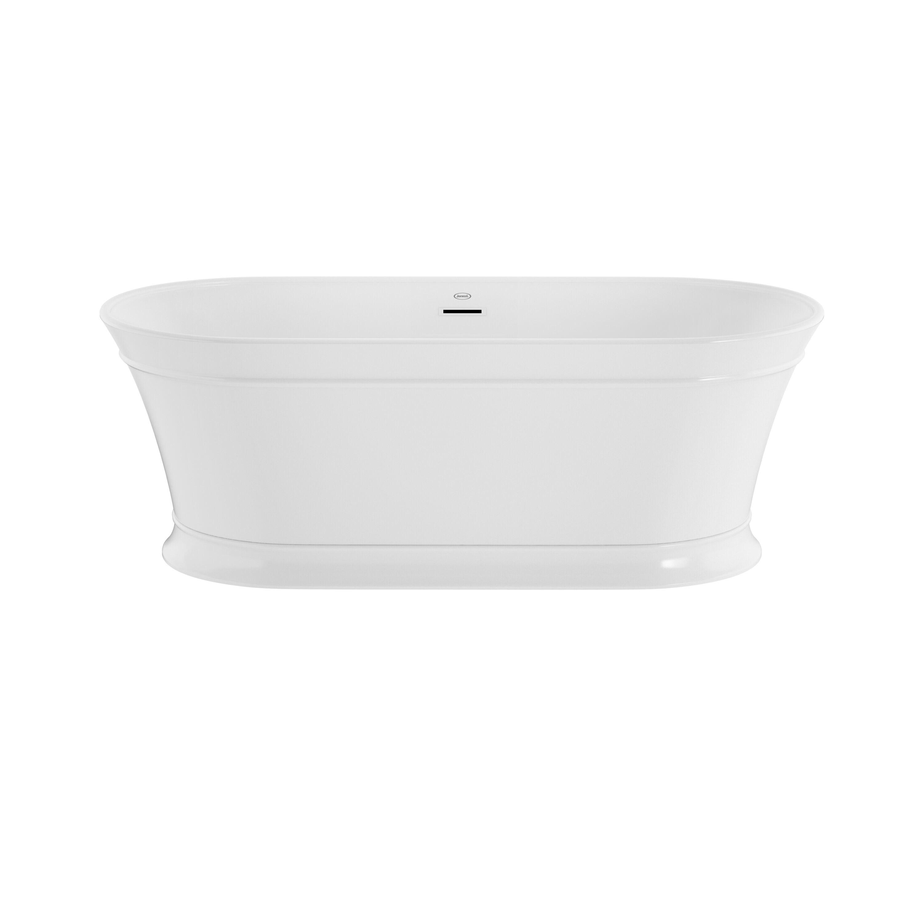 Lyndsay 67" x 32" Freestanding Soaking Acrylic Bathtub with Faucet