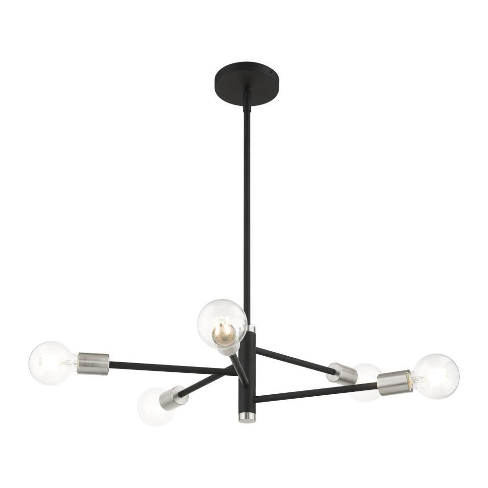 Livex Lighting Bannister 5 - Light Chandelier in  Black