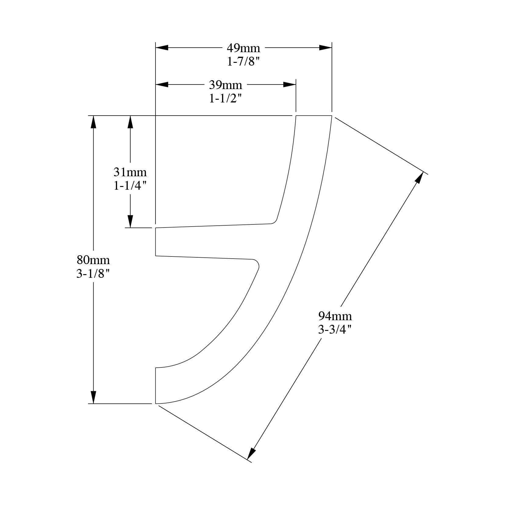 2 in x 3-1/8 in x 78-3/4 in Primed White Plain Polyurethane Crown Moulding