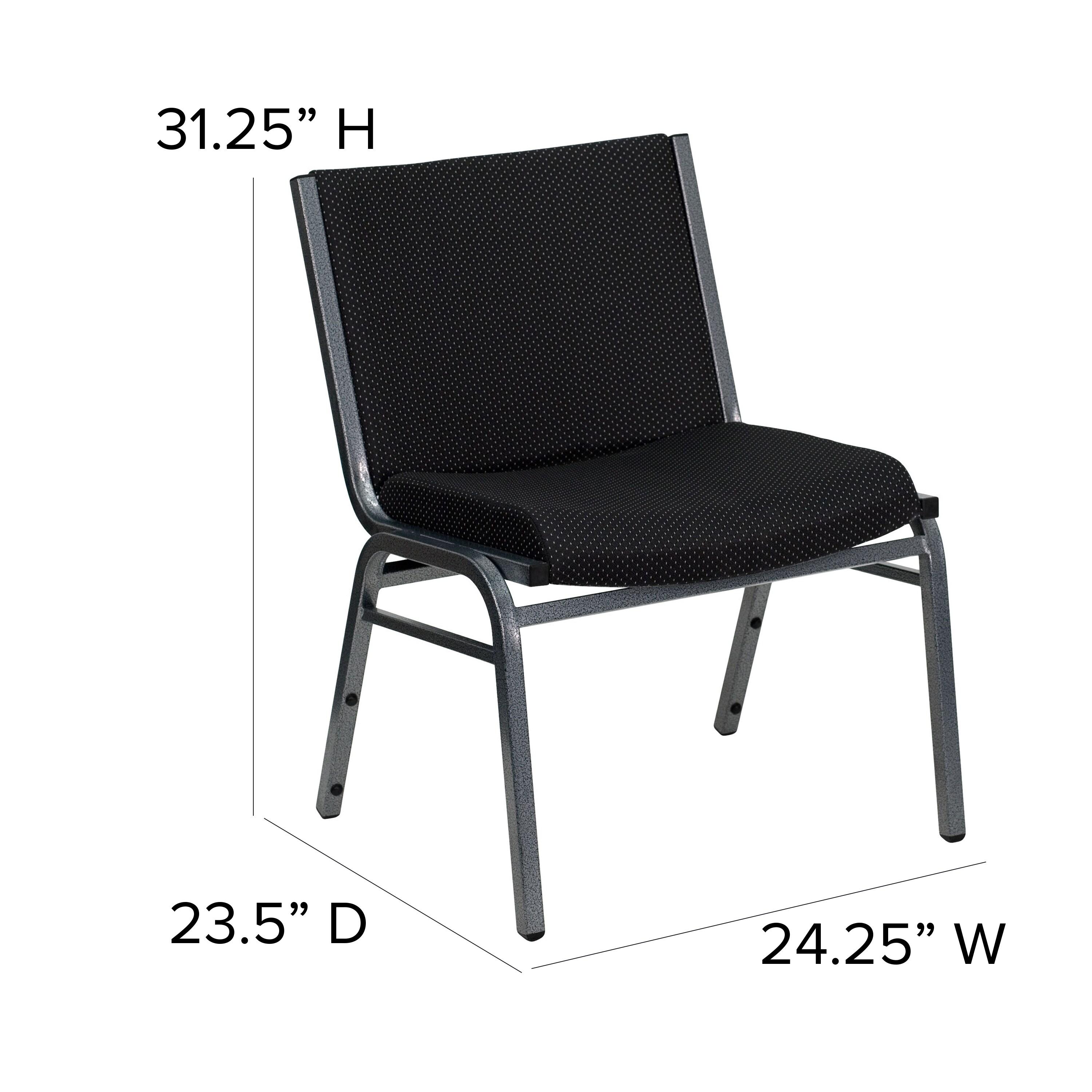 Flash Furniture Divine Multipurpose Big & Tall 1000 lb. Rated Stacking Guest Chairs for Business or Home Use (Set of 2)