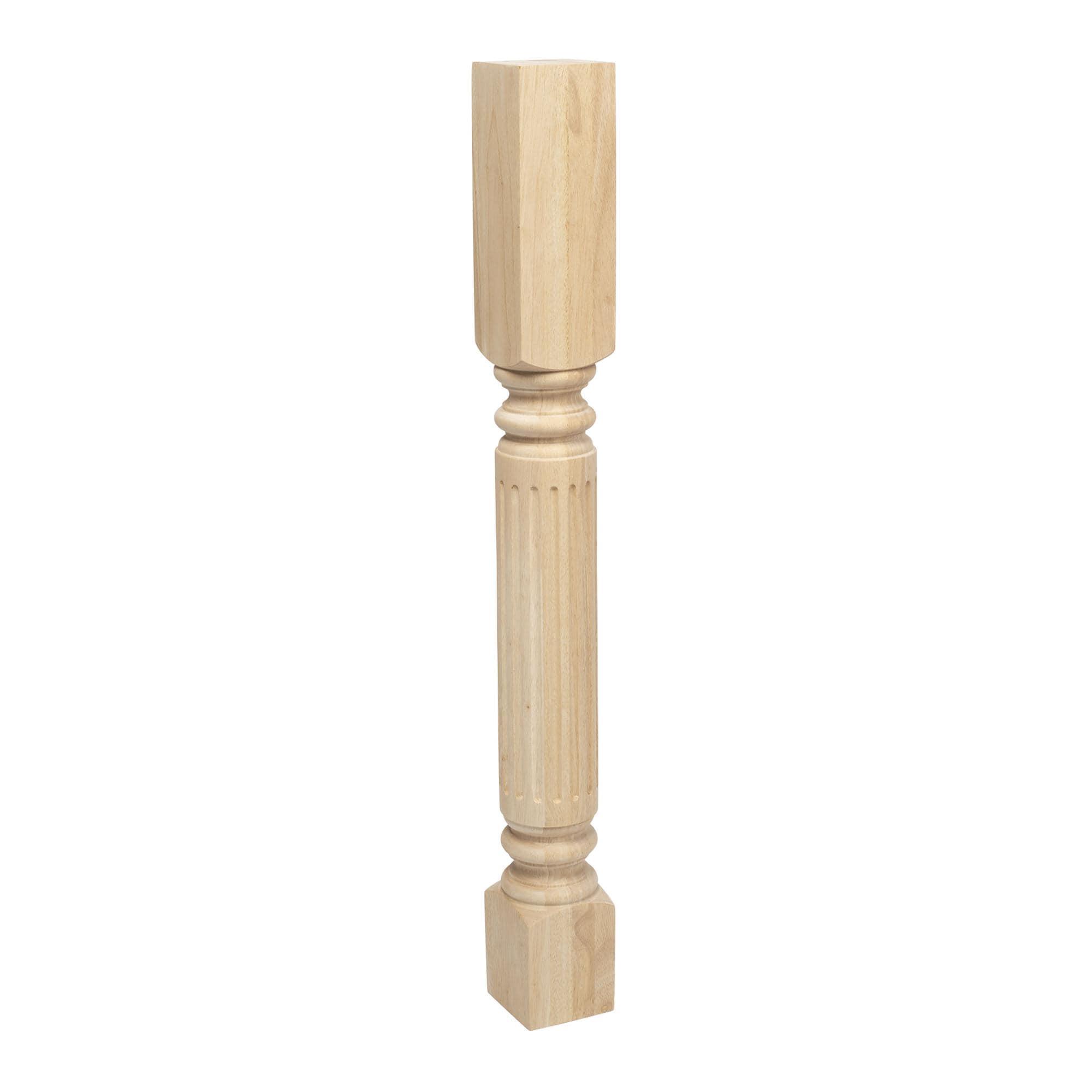 Hardwood Fluted Island Legs