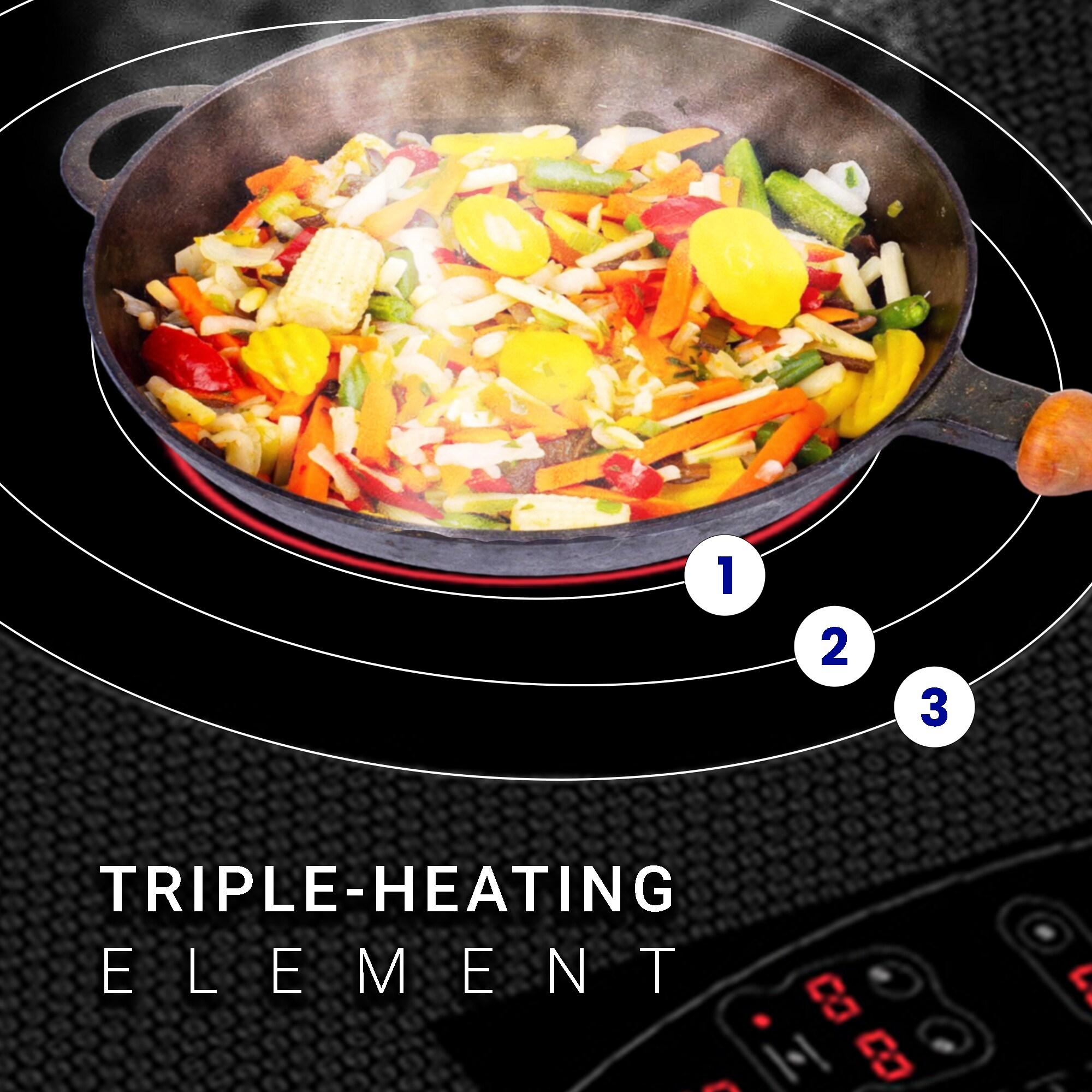 Equator Design 30" Electric Hybrid CERAMIC-INDUCTION 4 Burner Cooktop 220V