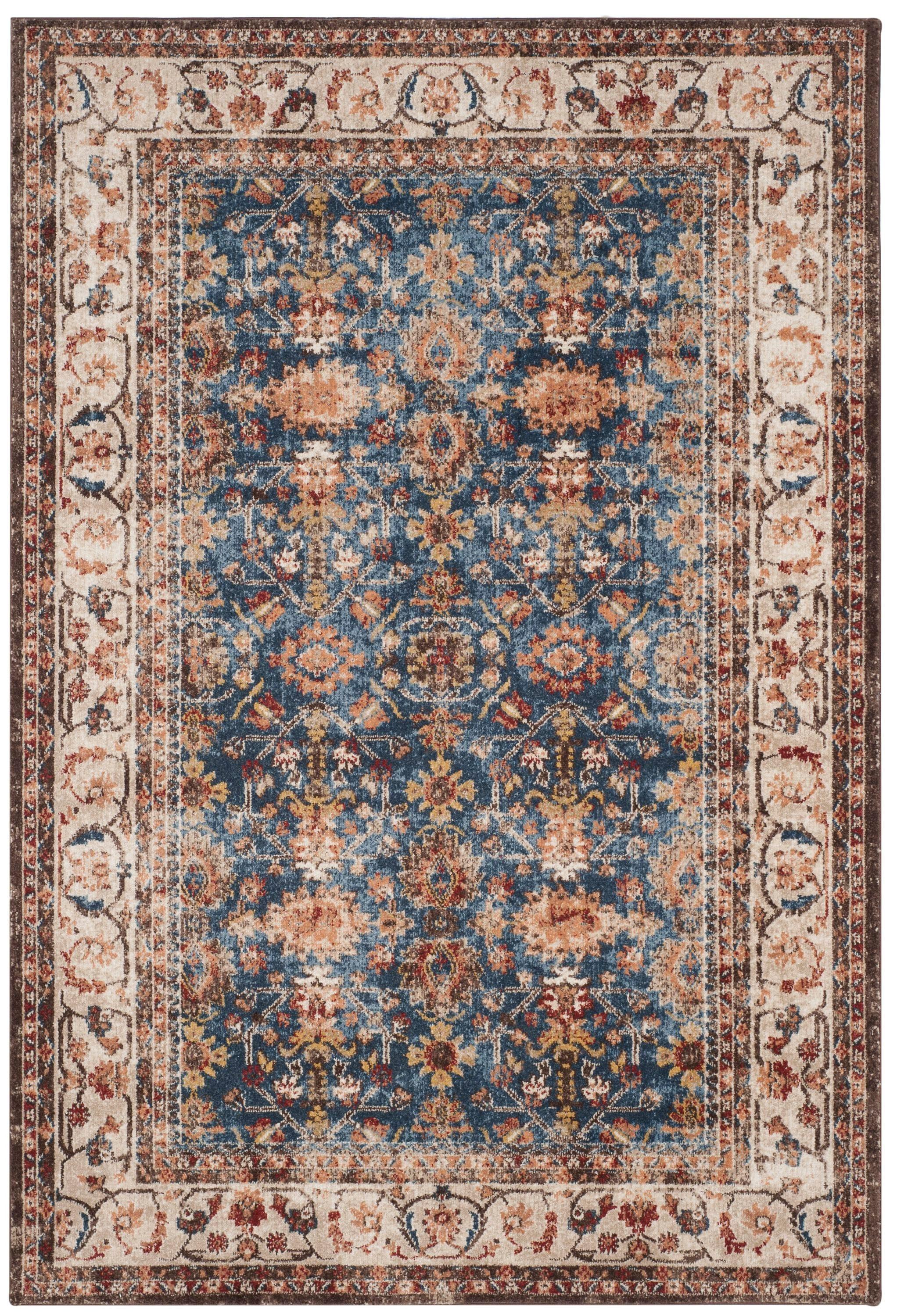 SAFAVIEH Bijar Candelario Oriental Area Rug, Royal/Ivory, 6'7" x 9'