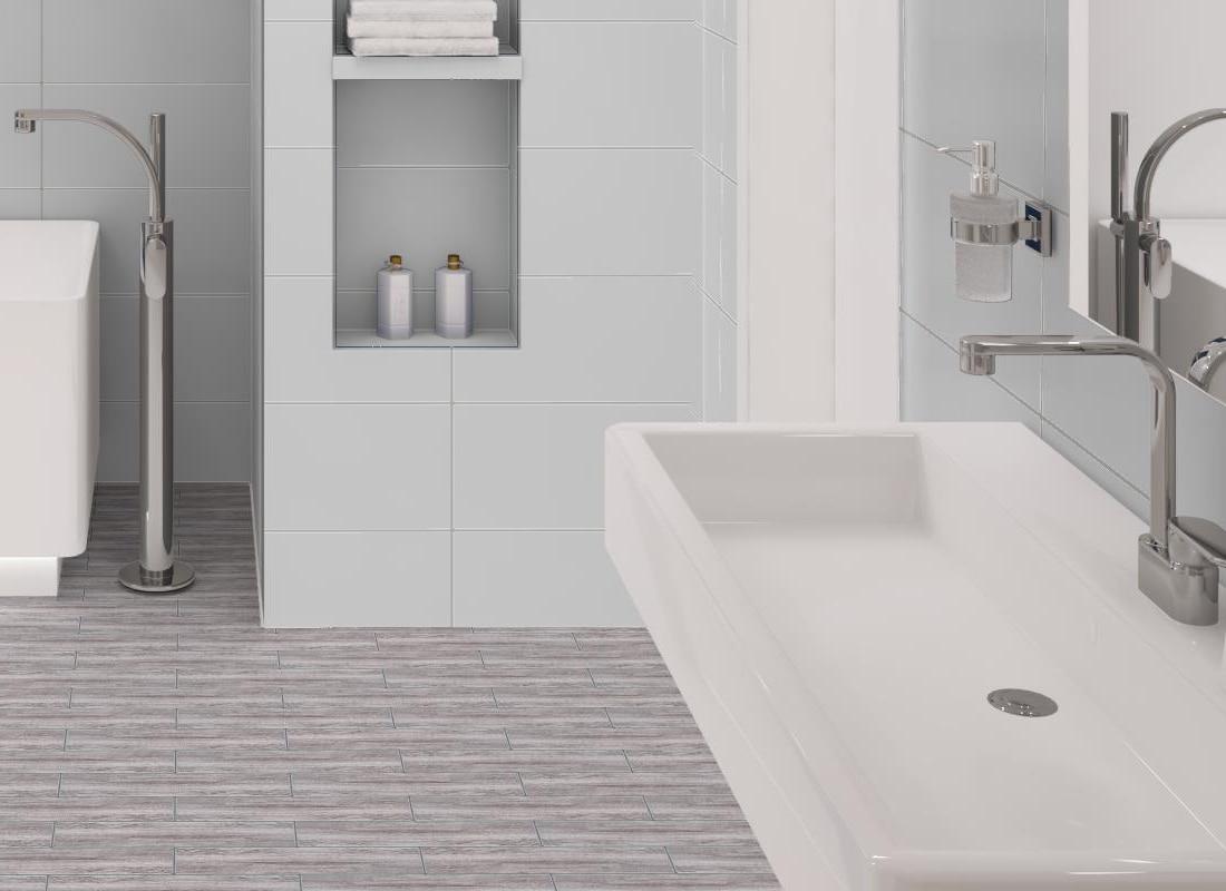 Kendel 3'' x 14'' Glass Subway Kitchen Backsplash and Shower Wall Tile