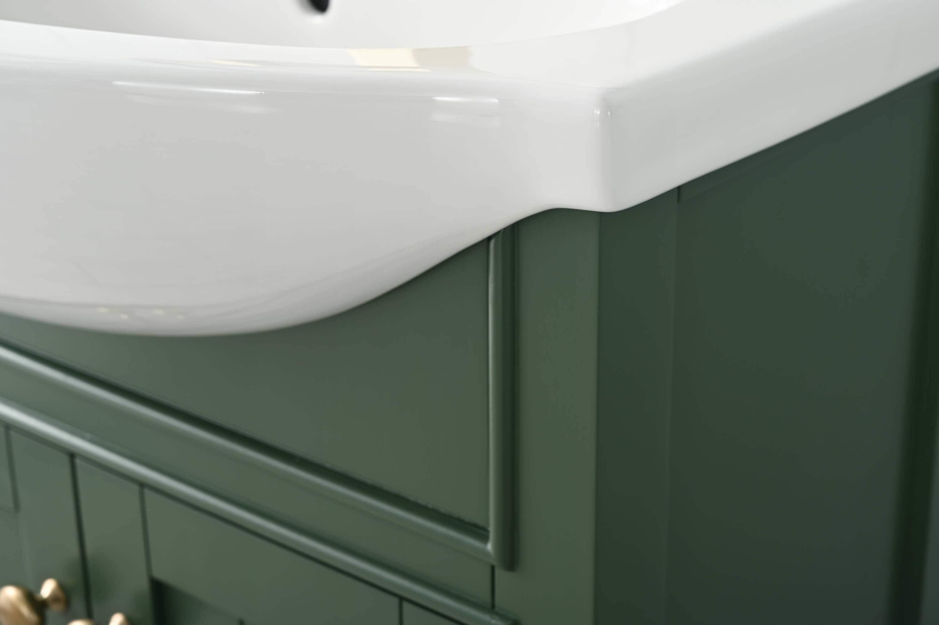 Marian Green 24" Single Sink Vanity with Porcelain Top