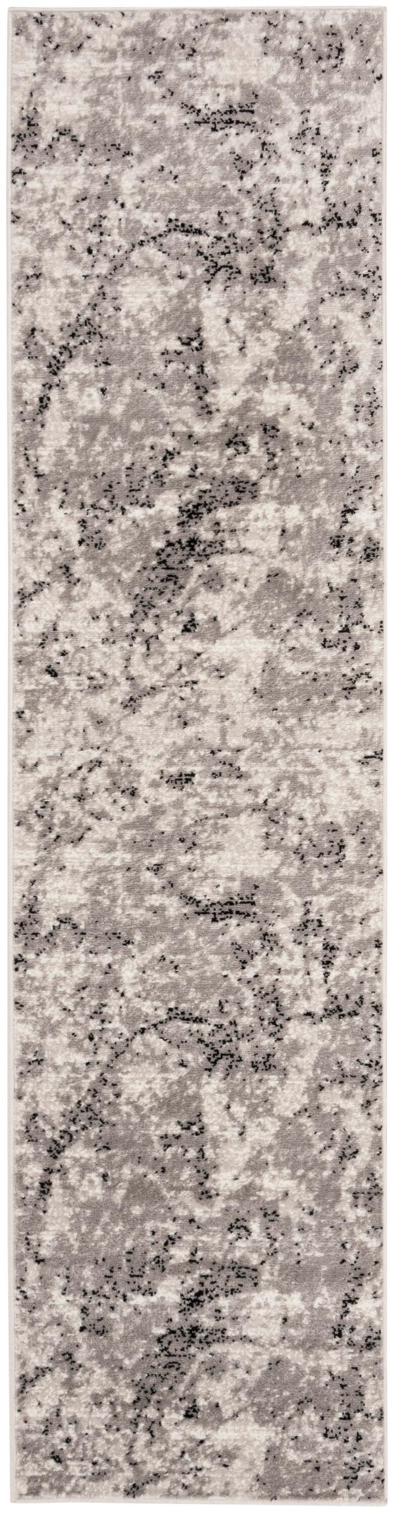 SAFAVIEH Skyler Joisse Abstract Runner Rug, Grey/Ivory, 2' x 10'