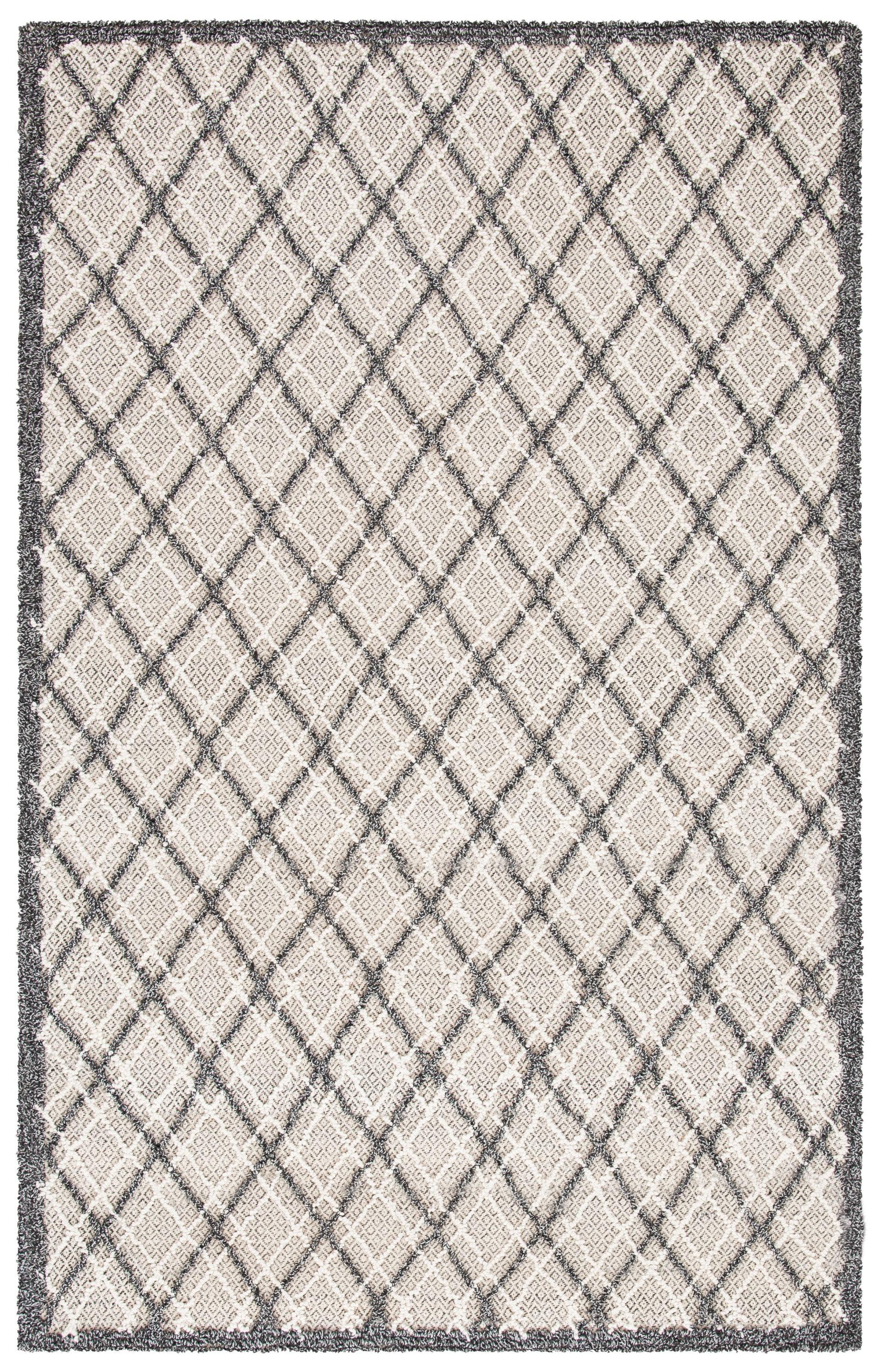 Trace TRC251 Hand Tufted Area Rug - Dark Grey/Light Grey - 4'x6' - Safavieh.