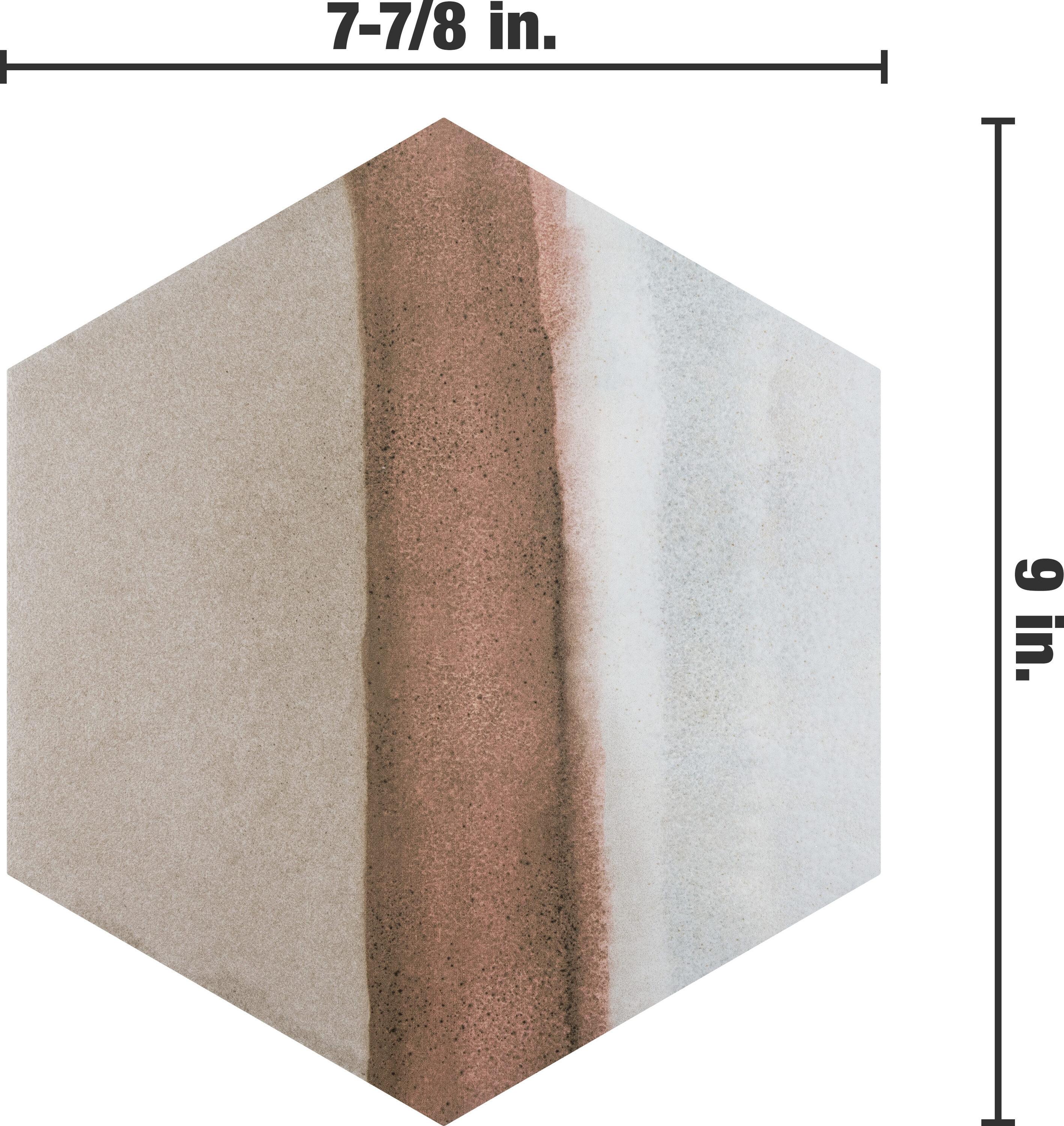 Matter Hex Canvas 8' x 9' Stone Look Wall & Floor Tile