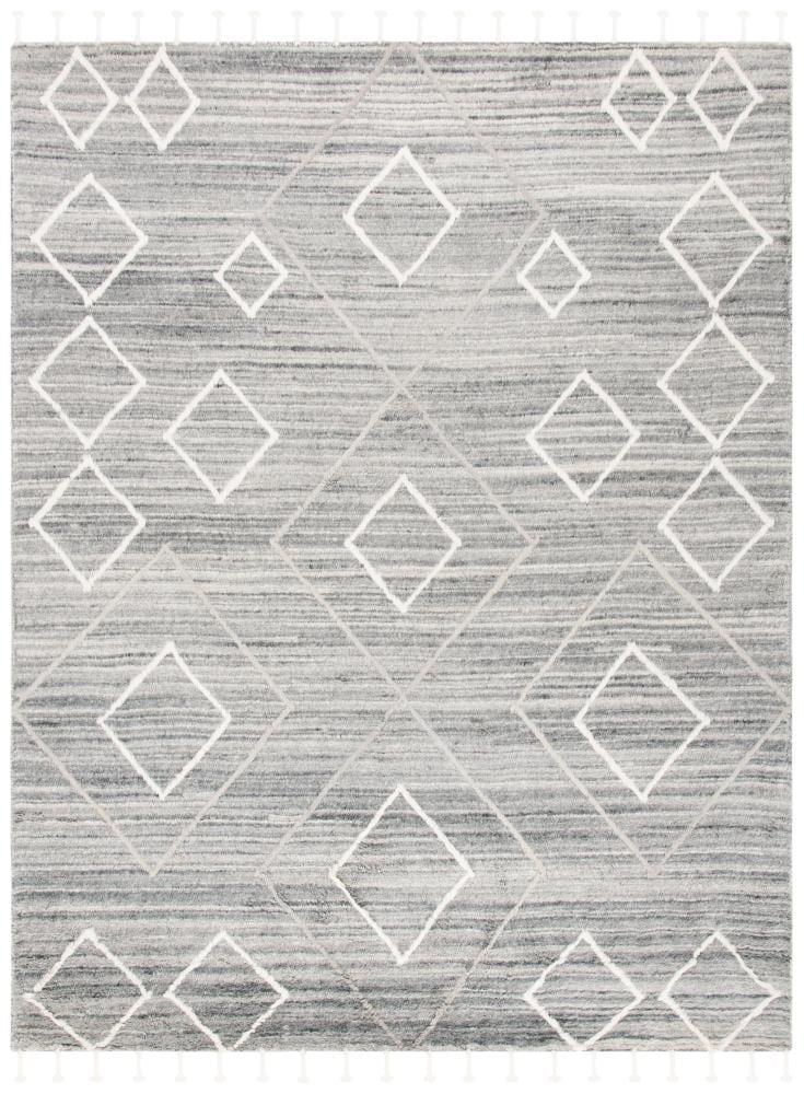 Casablanca CSB460 Hand Tufted Area Rug - Grey/Ivory - 8'x10' - Safavieh.