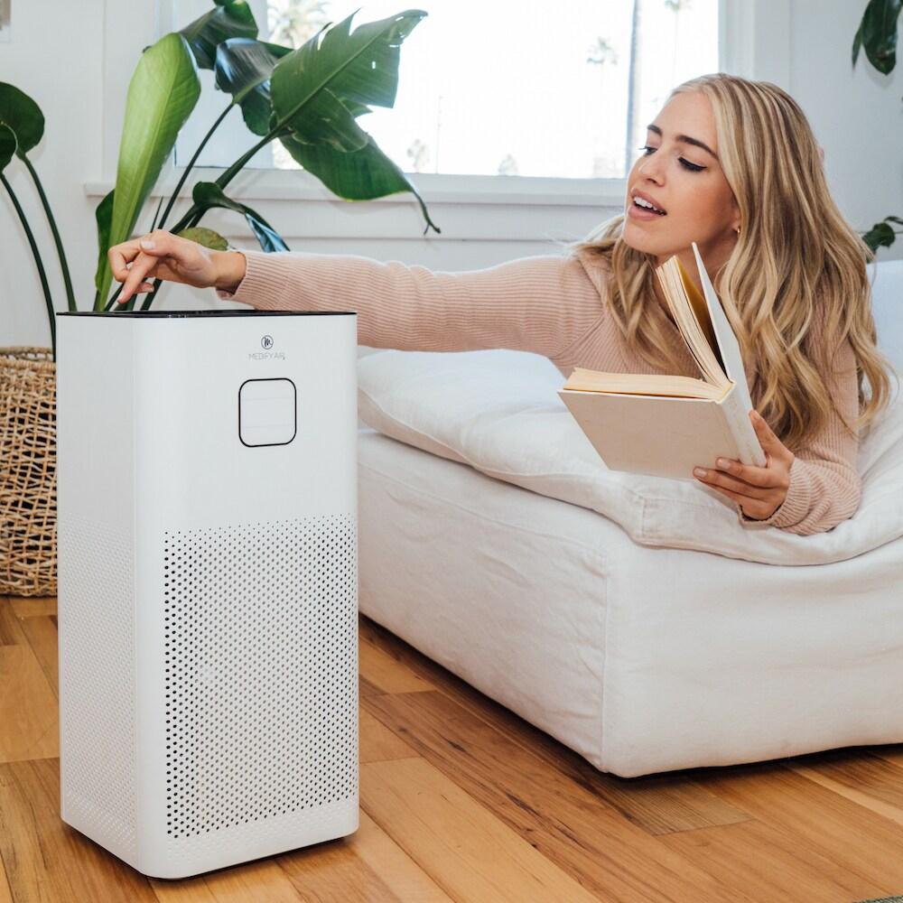 Medify Air MA-50 Air Purifier with HEPA H13 Filters - 1100 Sq ft Coverage for Pollen - White, 1-Pack