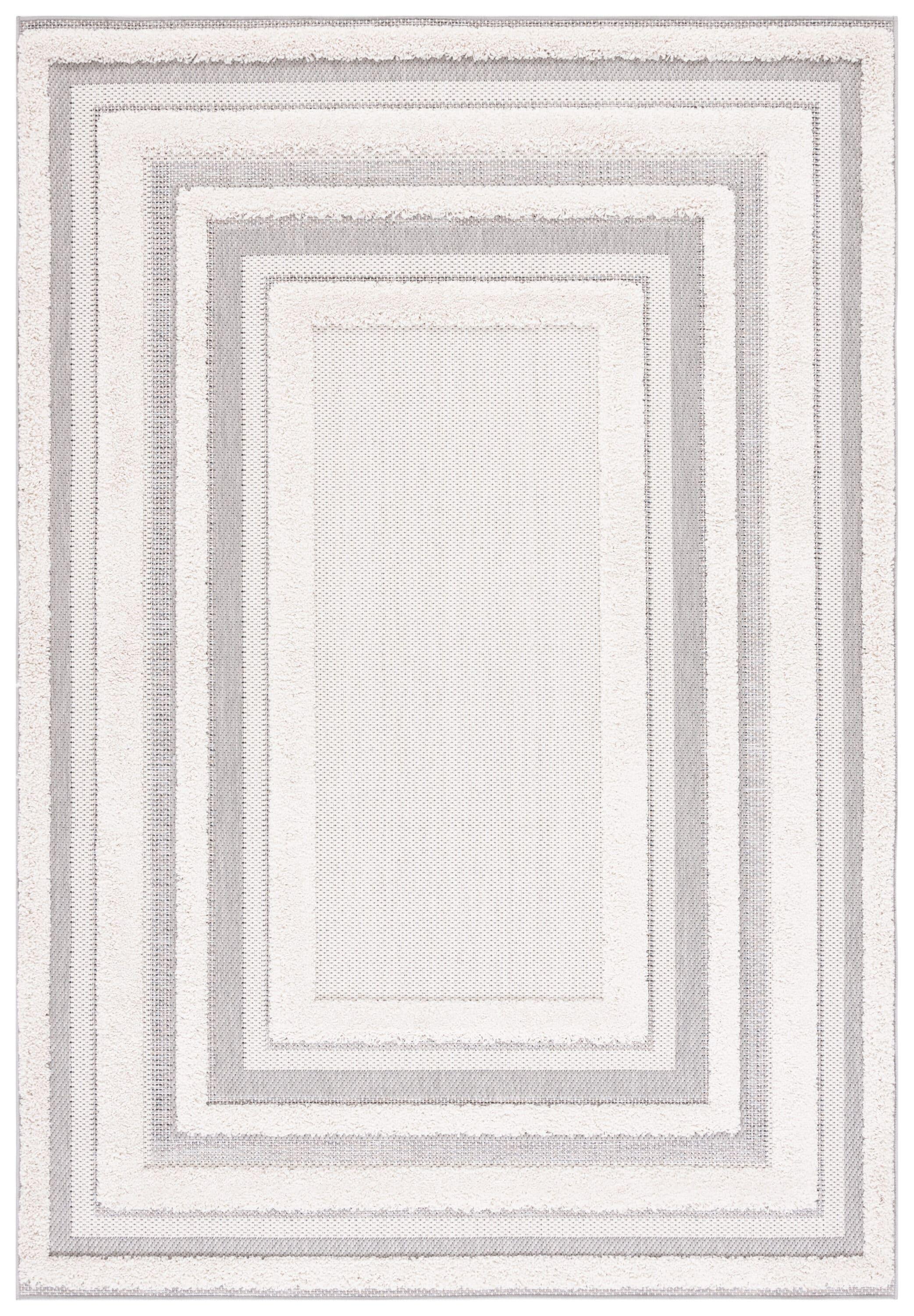 Cottage COT214 Power Loomed Indoor/Outdoor Area Rug - Ivory/Gray - 8'x10' - Safavieh.