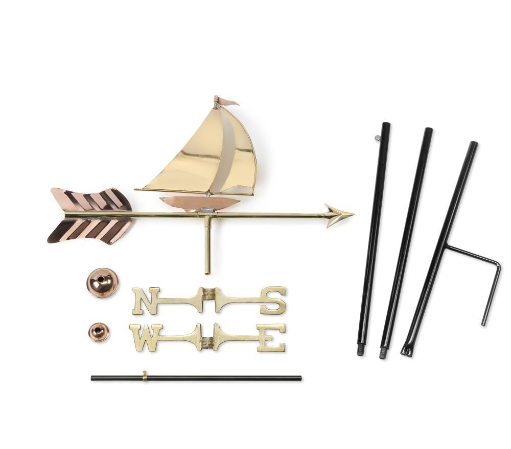 Good Directions 8803PG Sailboat Garden Weathervane with Garden Pole, Pure Copper