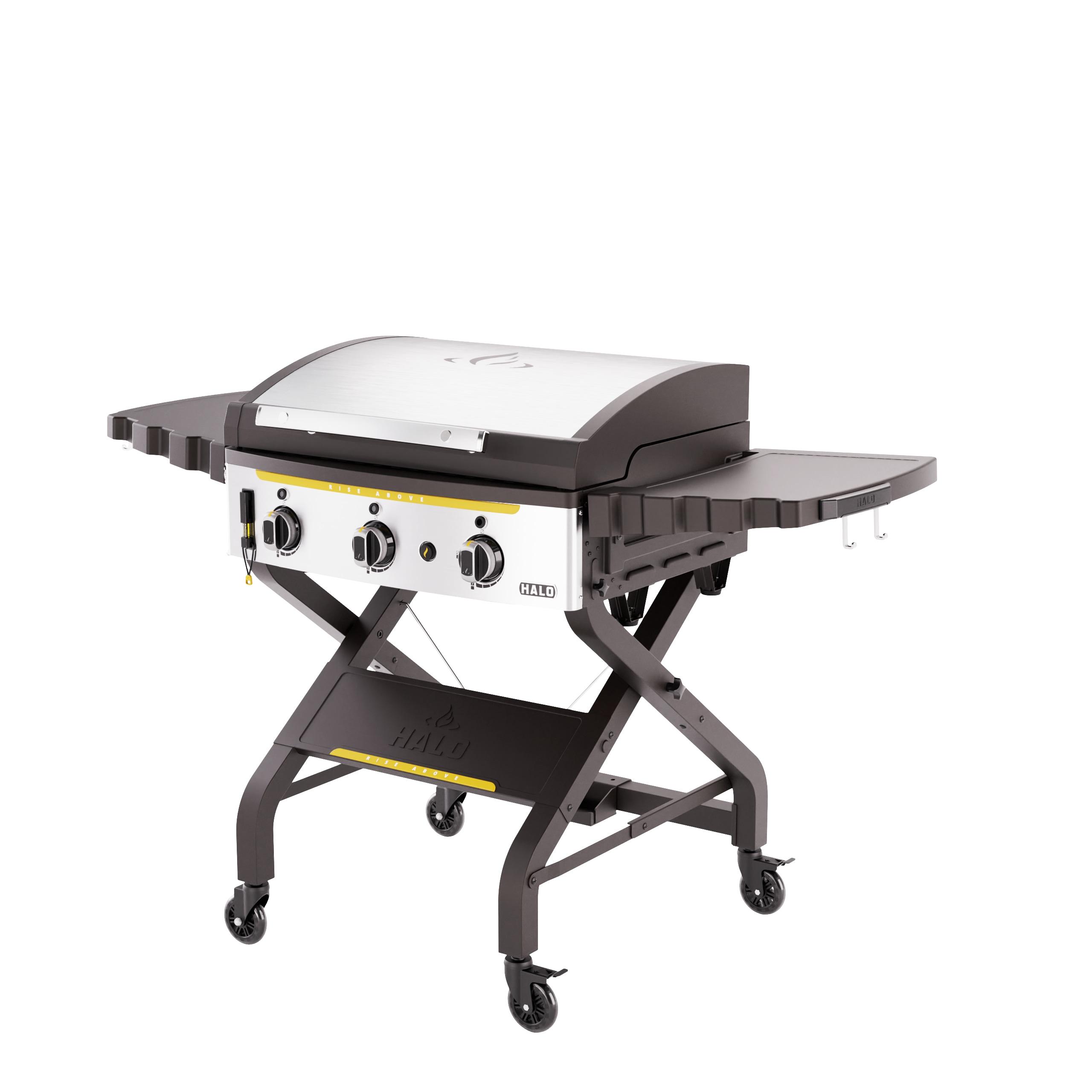 Elite Stainless Steel Propane Gas Hibachi Griddle with 3 Burners