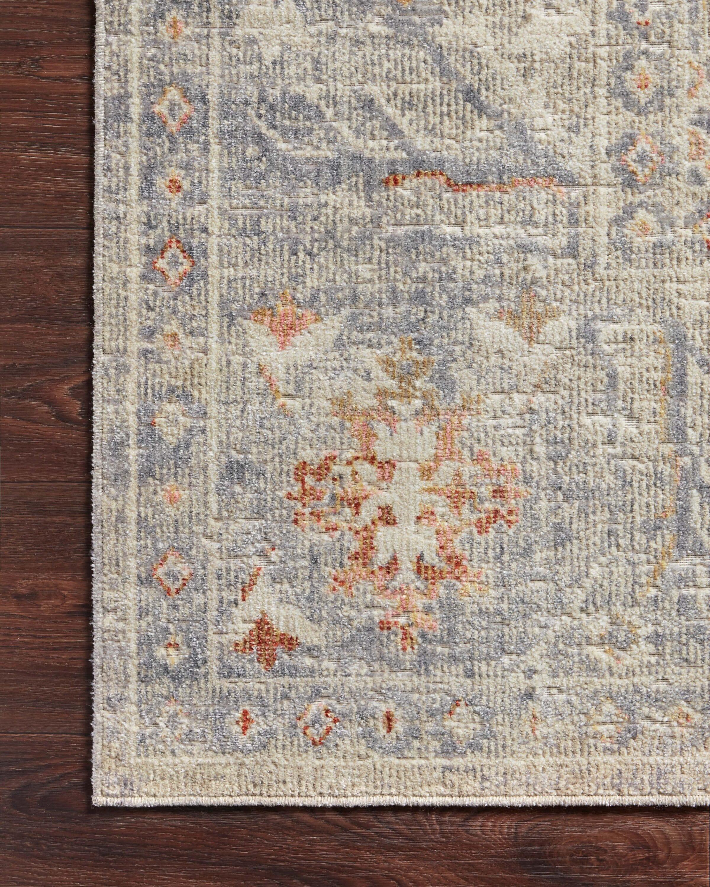 Chris Loves Julia x Loloi Rosemarie Oriental Oatmeal/Lavender Area Rug