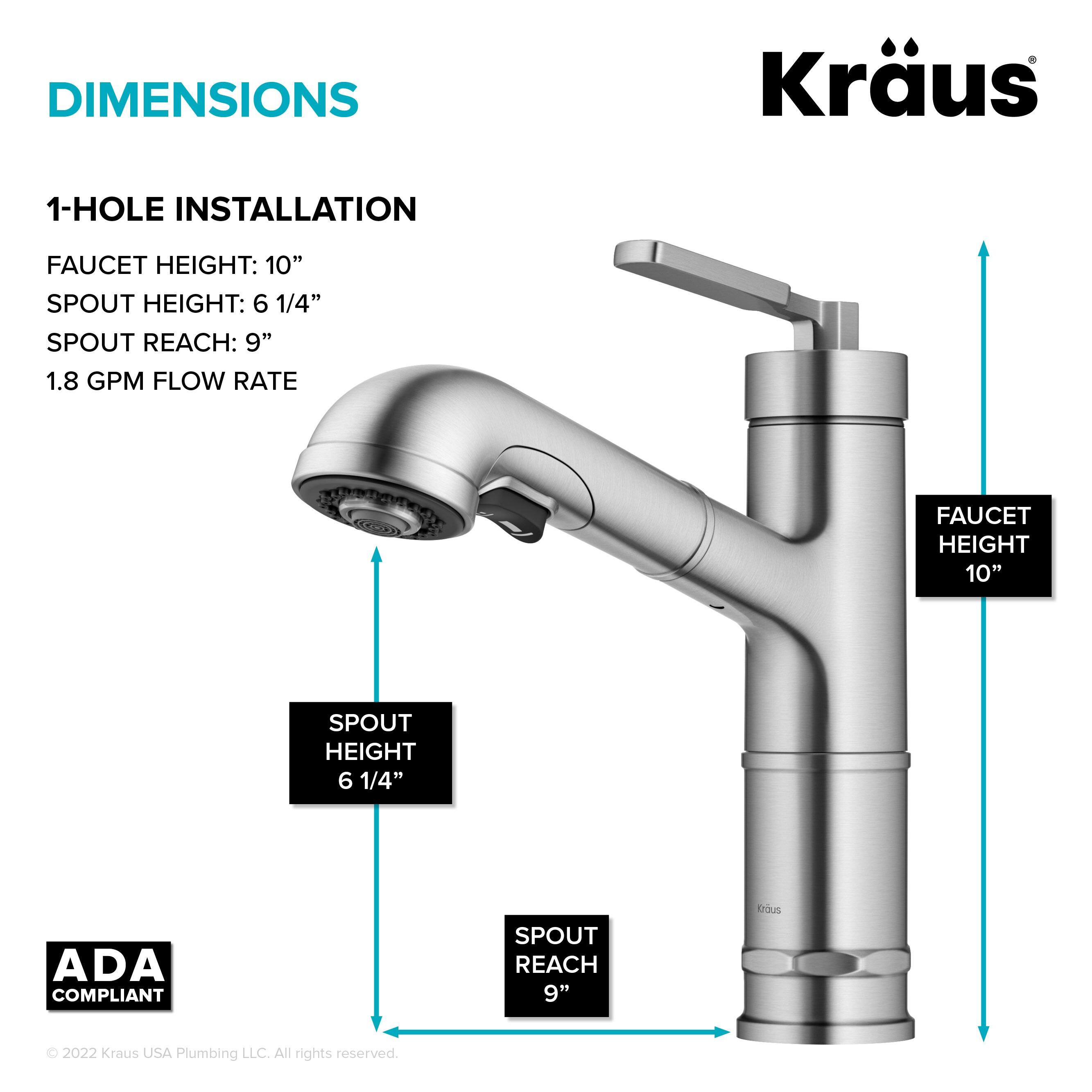 Allyn Pull-Out Single Handle Kitchen Faucet