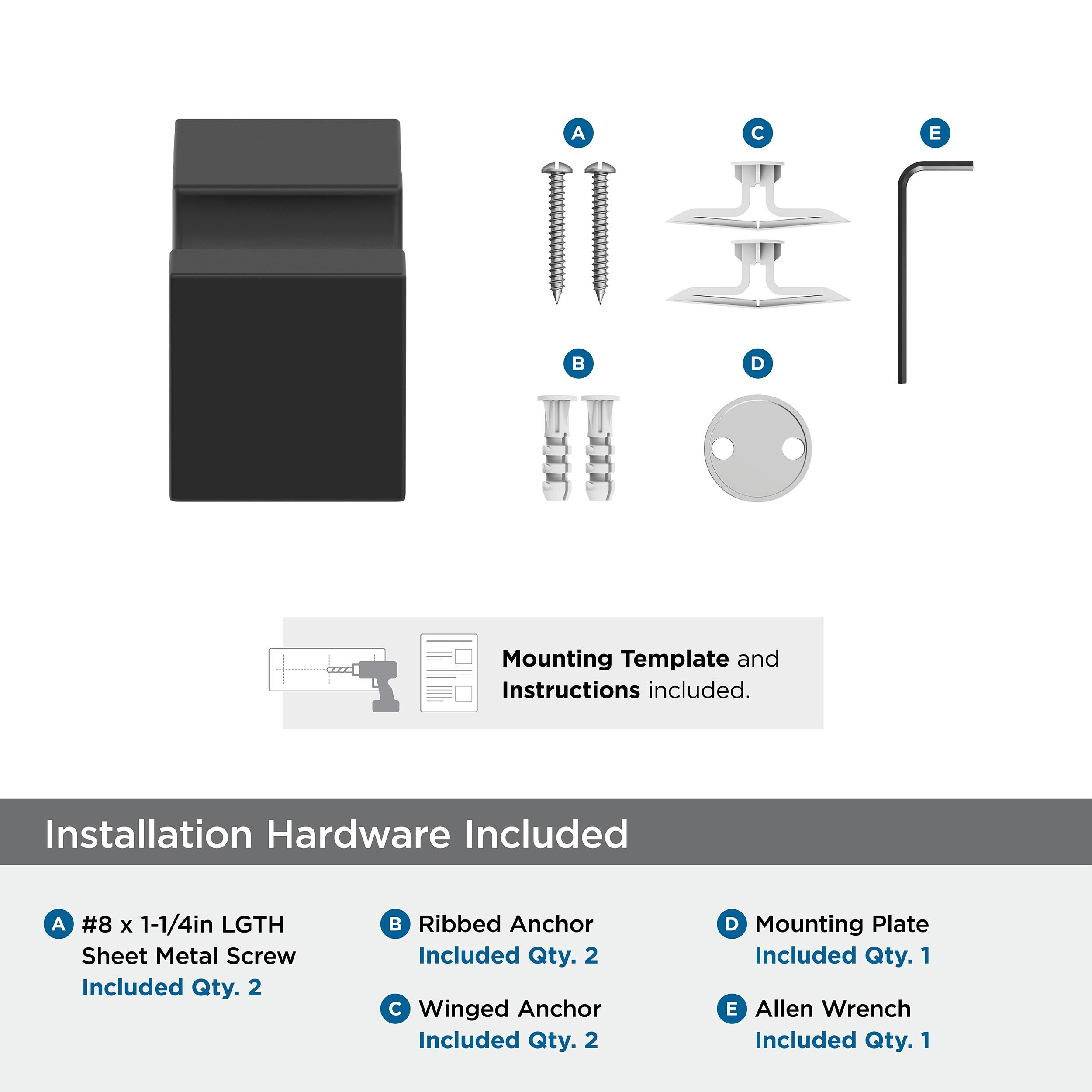 Amerock Monument Matte Black Single Prong Robe Hook