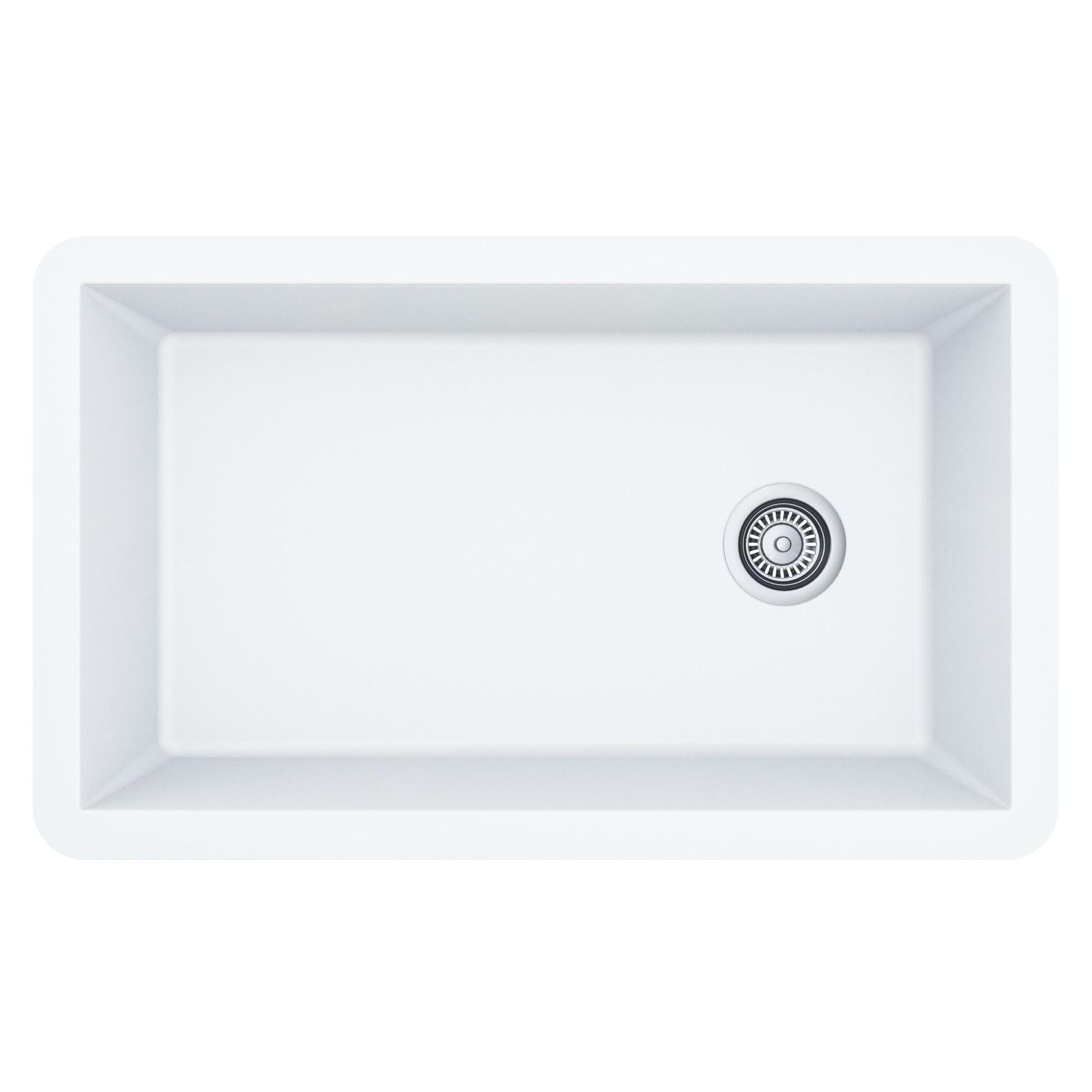 Karran Undermount Quartz Composite 31-3/4'' X 19-1/4'' Single Bowl Kitchen Sink