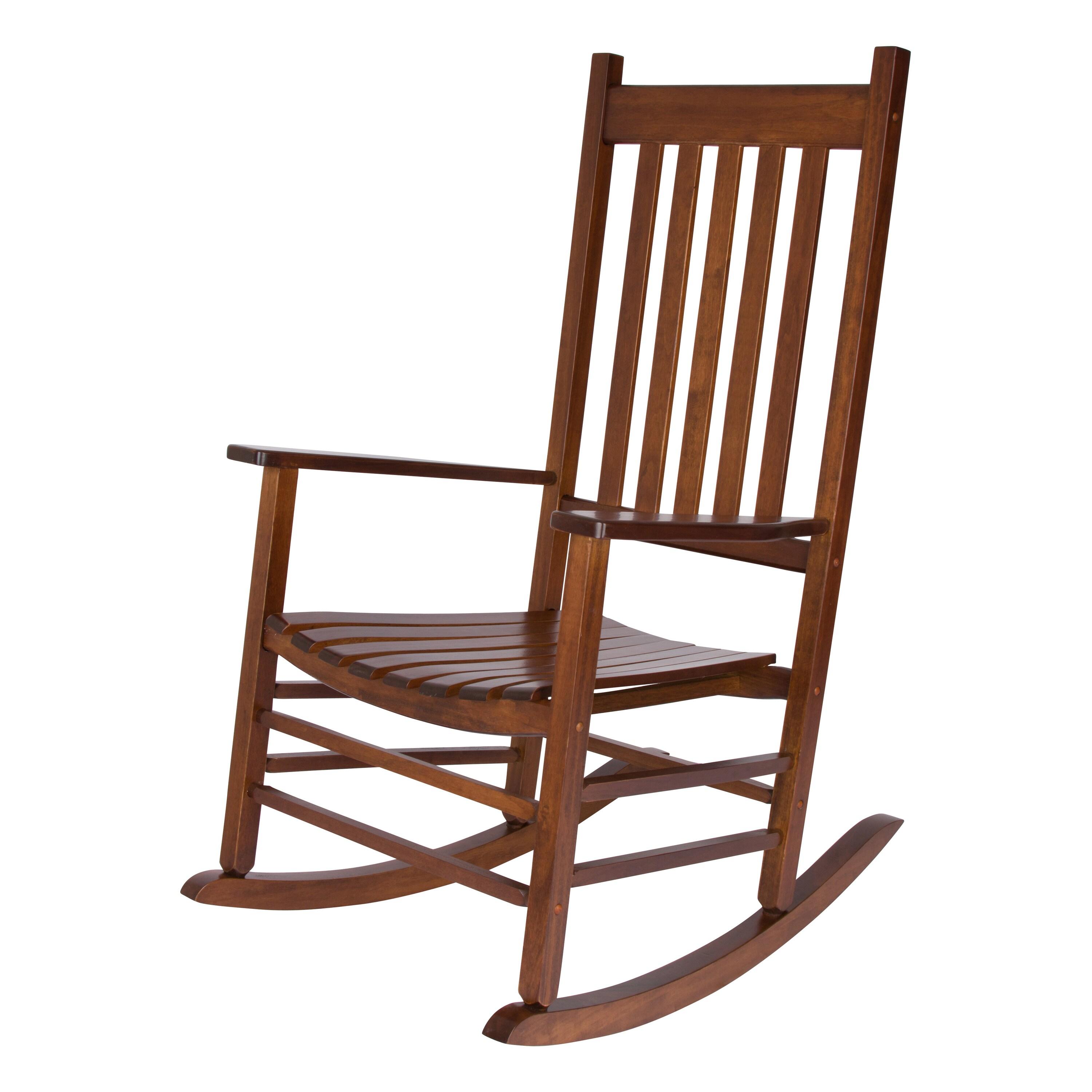 Shine Company Vermont Hardwood Outdoor Porch Patio Furniture Rocker Chair, Oak