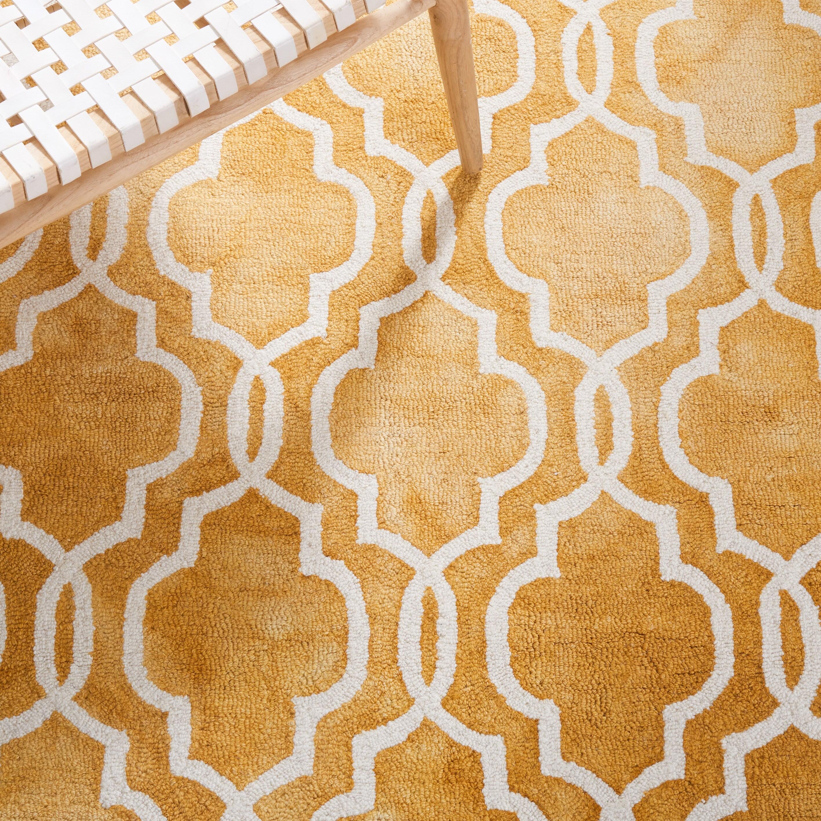 Dip Dye DDY539 Hand Tufted Indoor Area Rug - Gold/Ivory - 9'x12' - Safavieh
