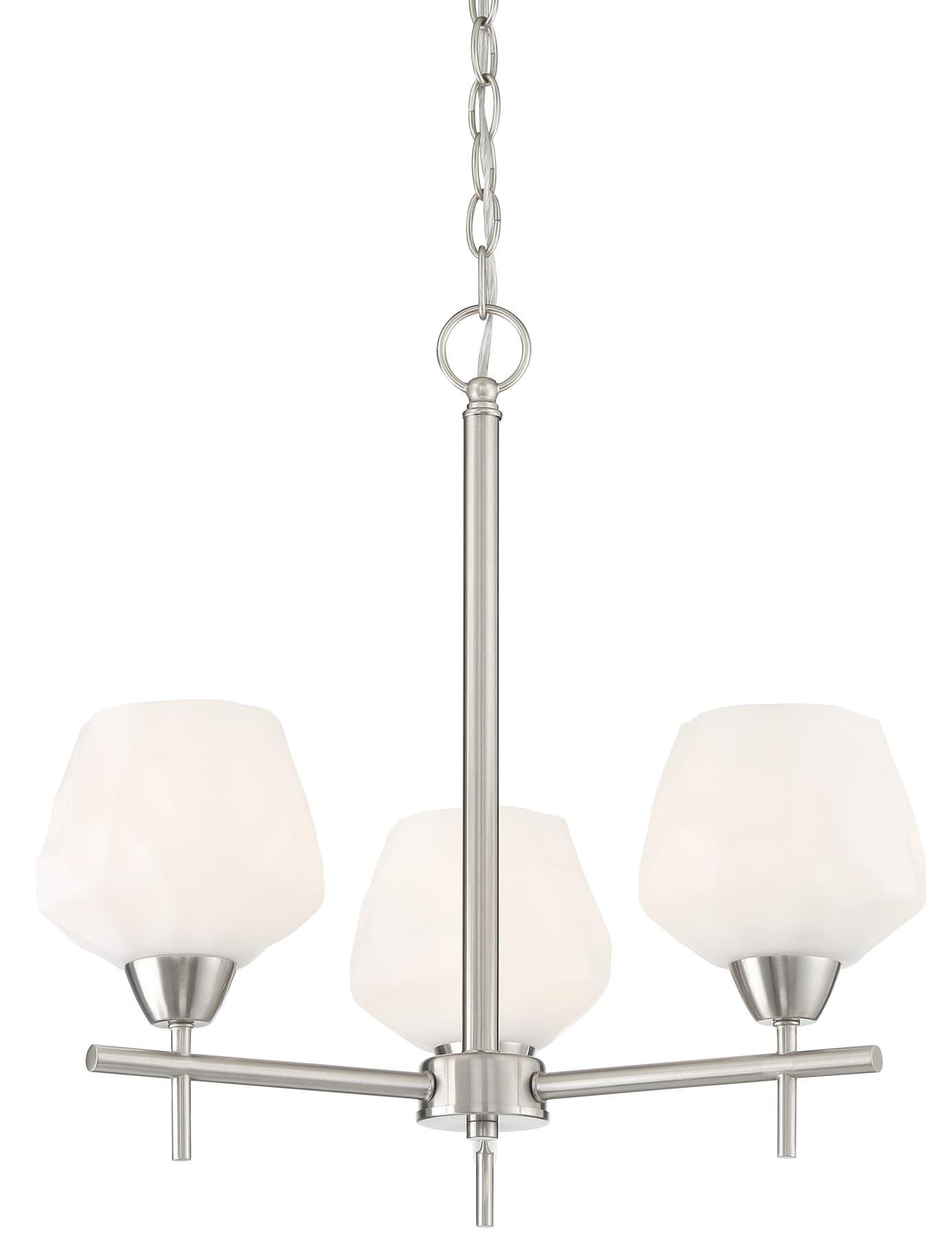 3 Light Chandelier-Brushed Nickel Finish    -Traditional Installation Minka Lavery 2173-84