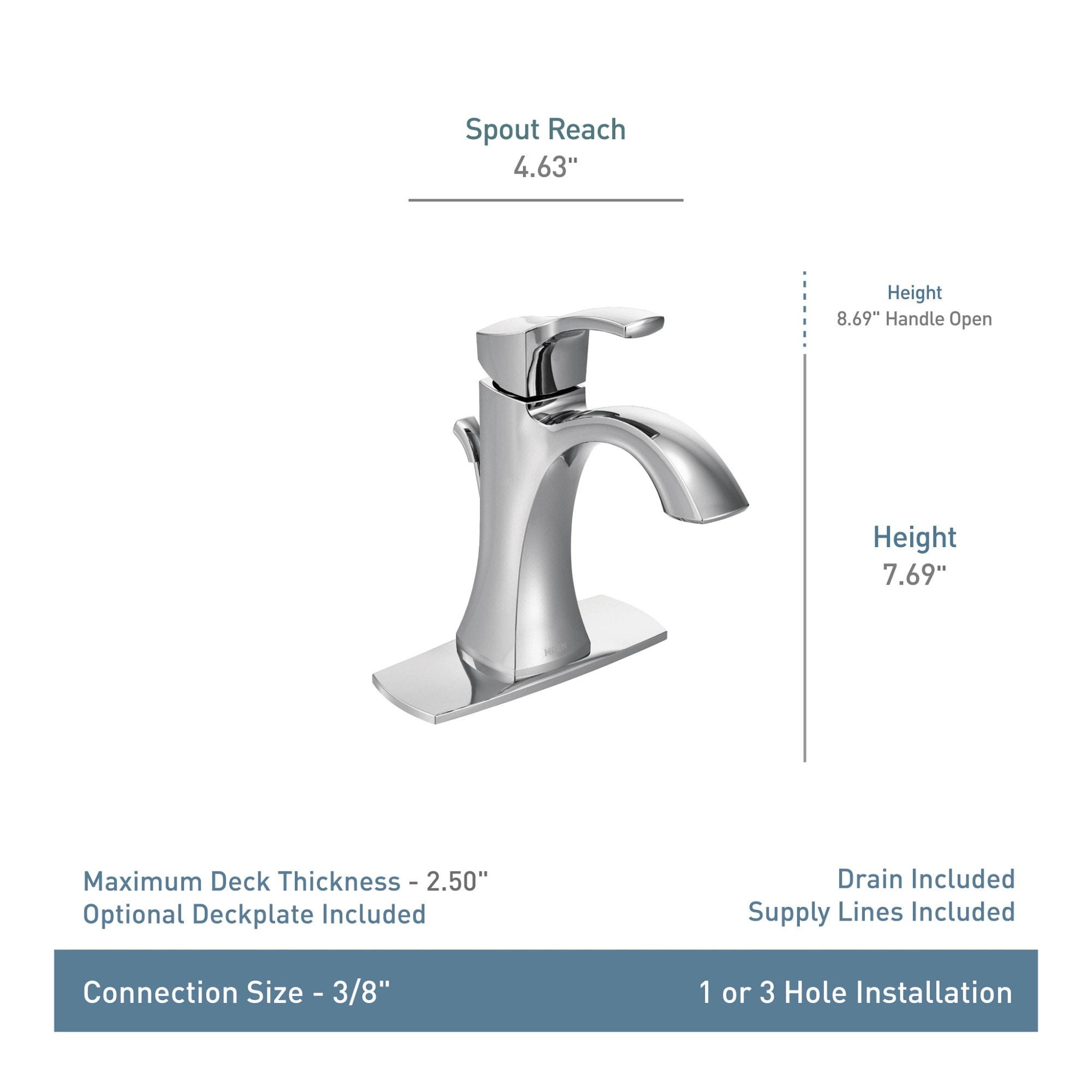 Voss Single Hole Bathroom Faucet with Drain Assembly