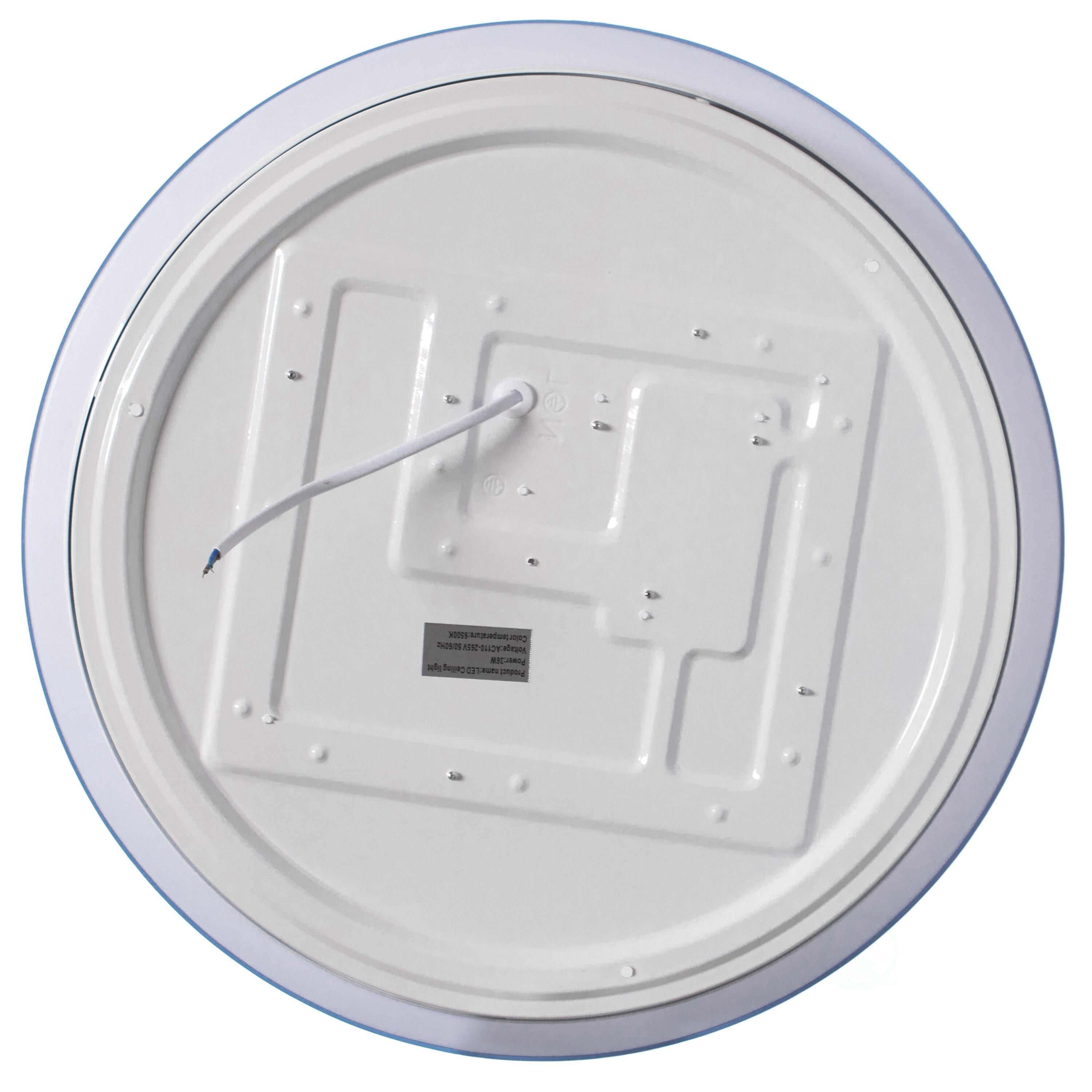 LED Ceiling Light Fixture Flush Mount Lighting, 6500K 30,000 Hour Lifetime 15 in. Blue 36W