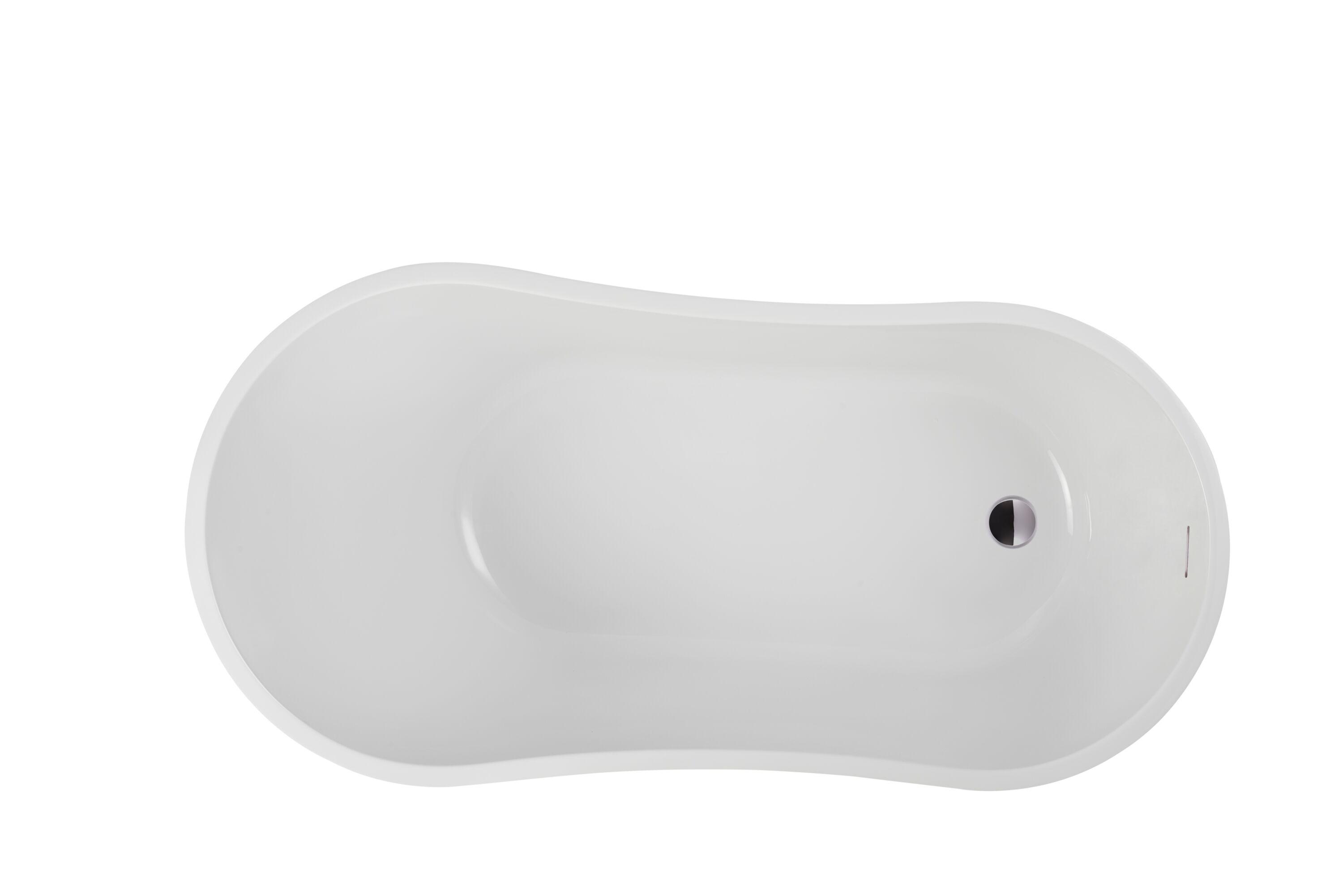 Maya 55" x 28" Freestanding Soaking Acrylic Bathtub