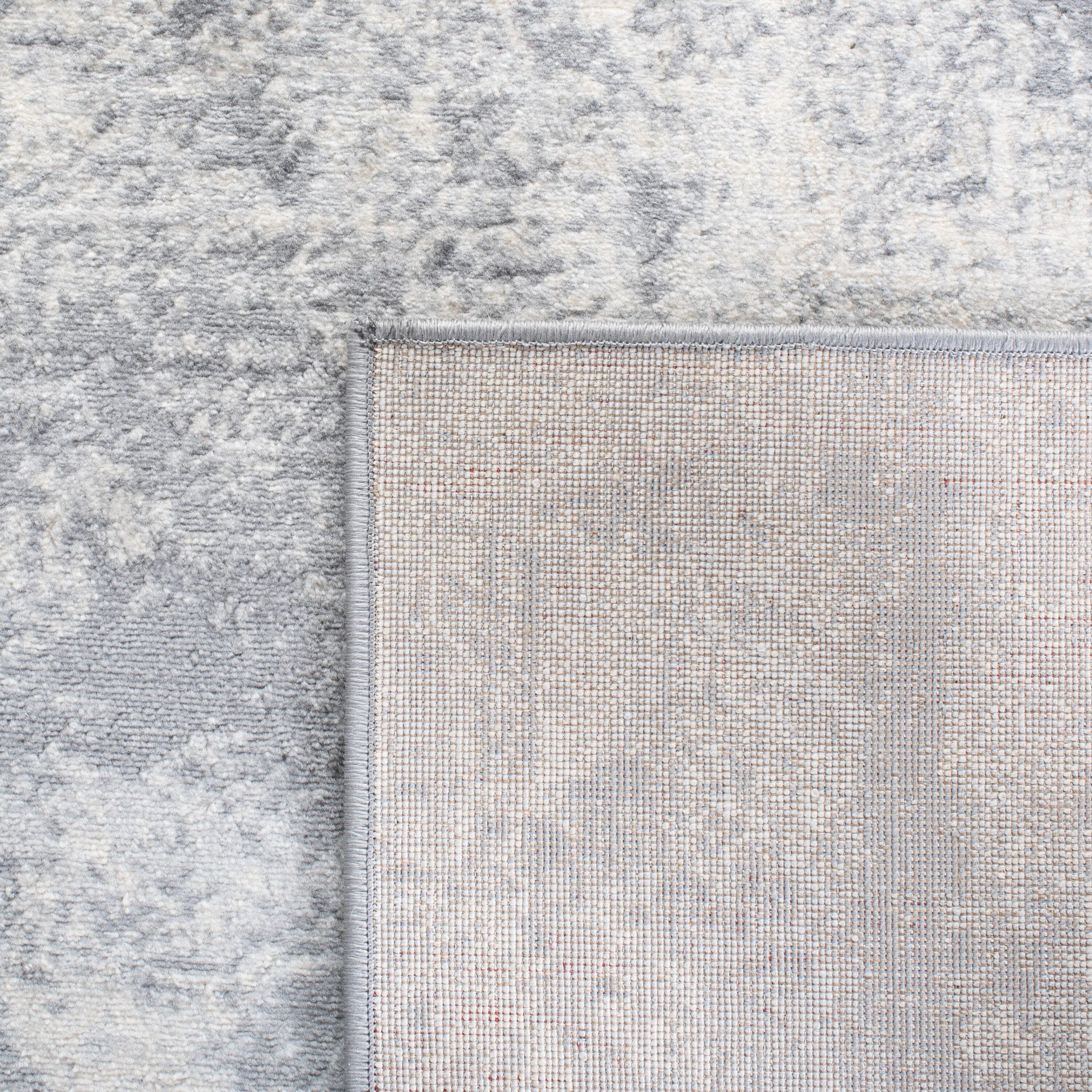 Brentwood BNT822 Power Loomed Area Rug - Grey/Ivory - 9'x9' - Safavieh.