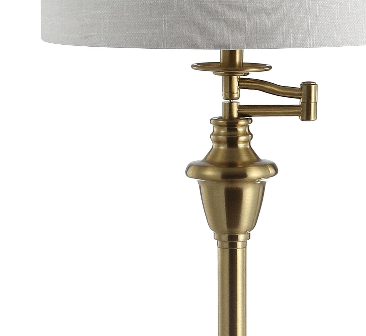 Rephen 60'' Black LED Swing Arm Floor Lamp with USB