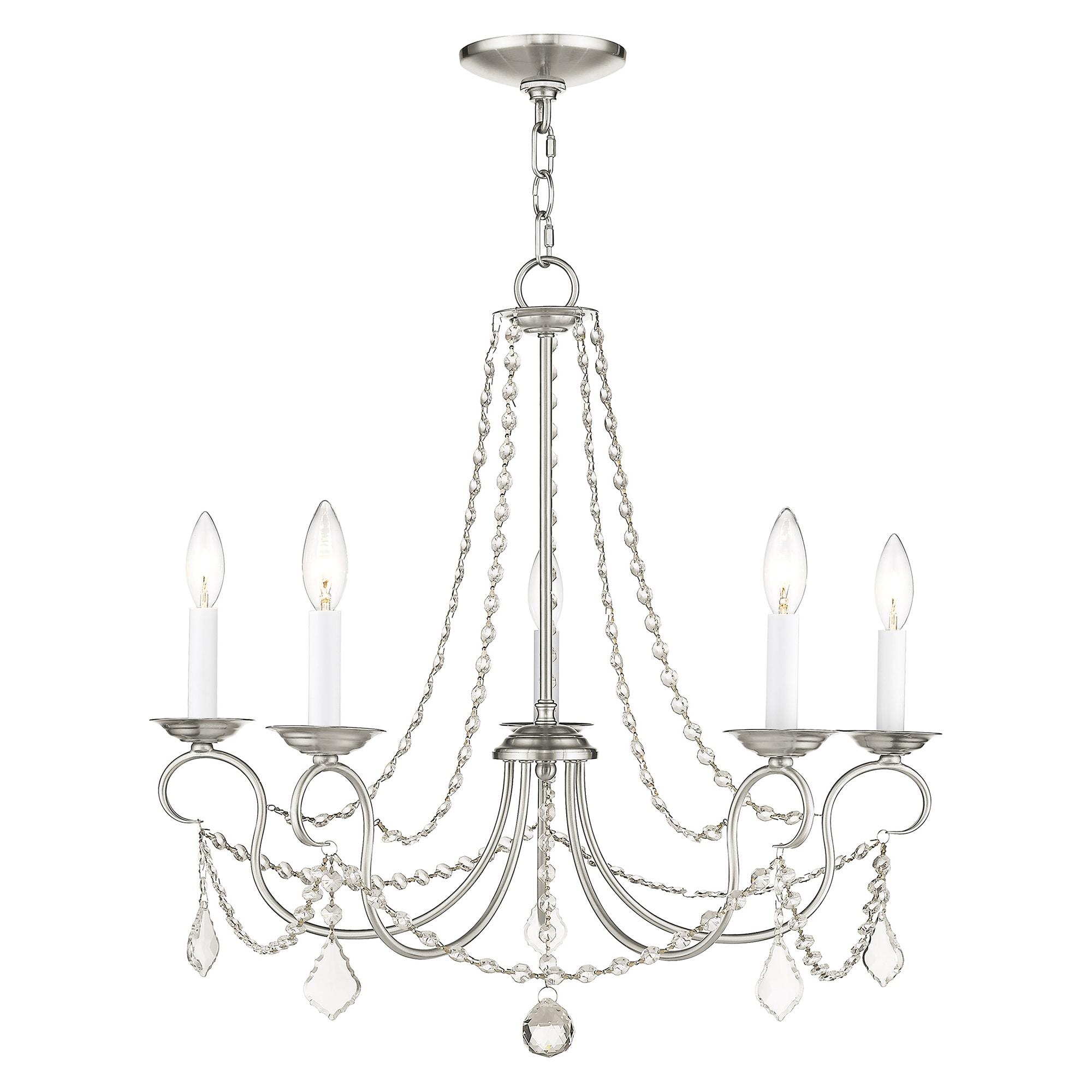 Livex Lighting Pennington 5 - Light Chandelier in Brushed Nickel