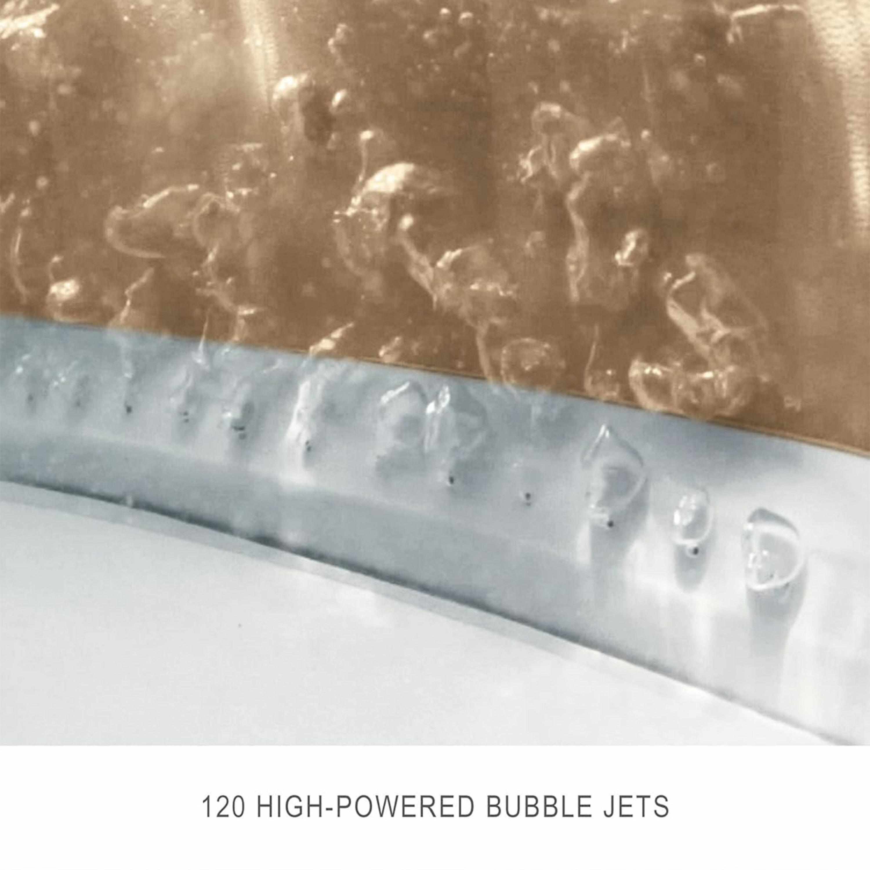 INTEX 28425EP PureSpa Bubble Massage Spa Set: Includes Energy Efficient Spa Cover – 120 Bubble Jets – 4 Person Capacity – 77" x 28"