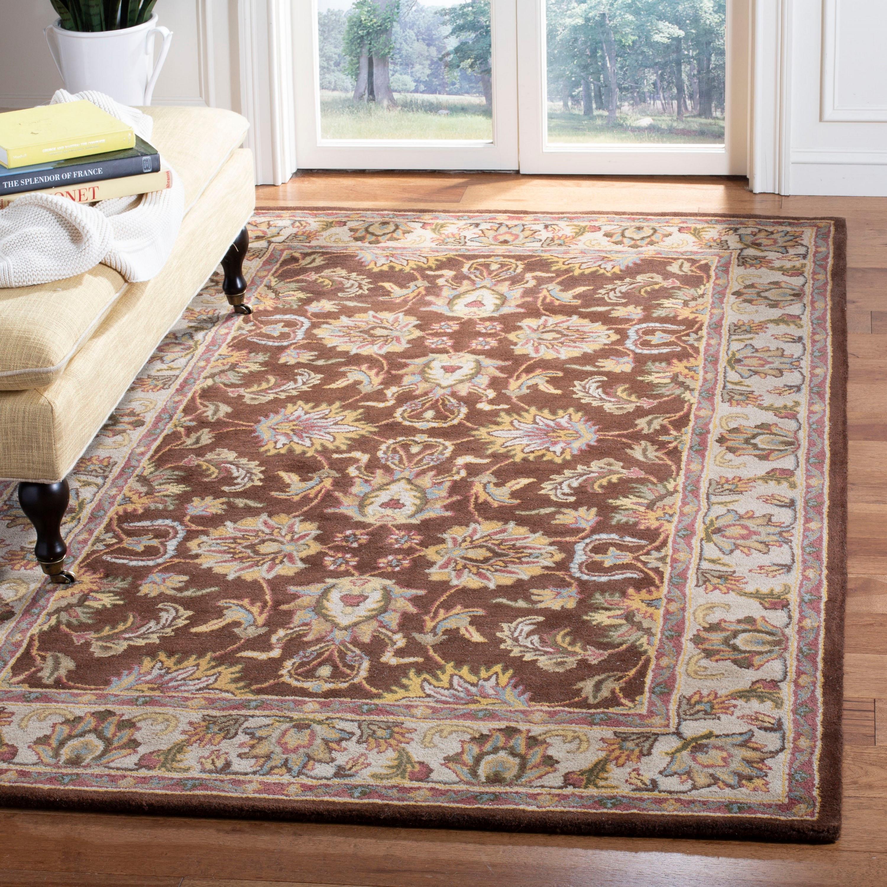 Heritage HG912 Hand Tufted Area Rug - Brown/Ivory - 5'x8' - Safavieh.