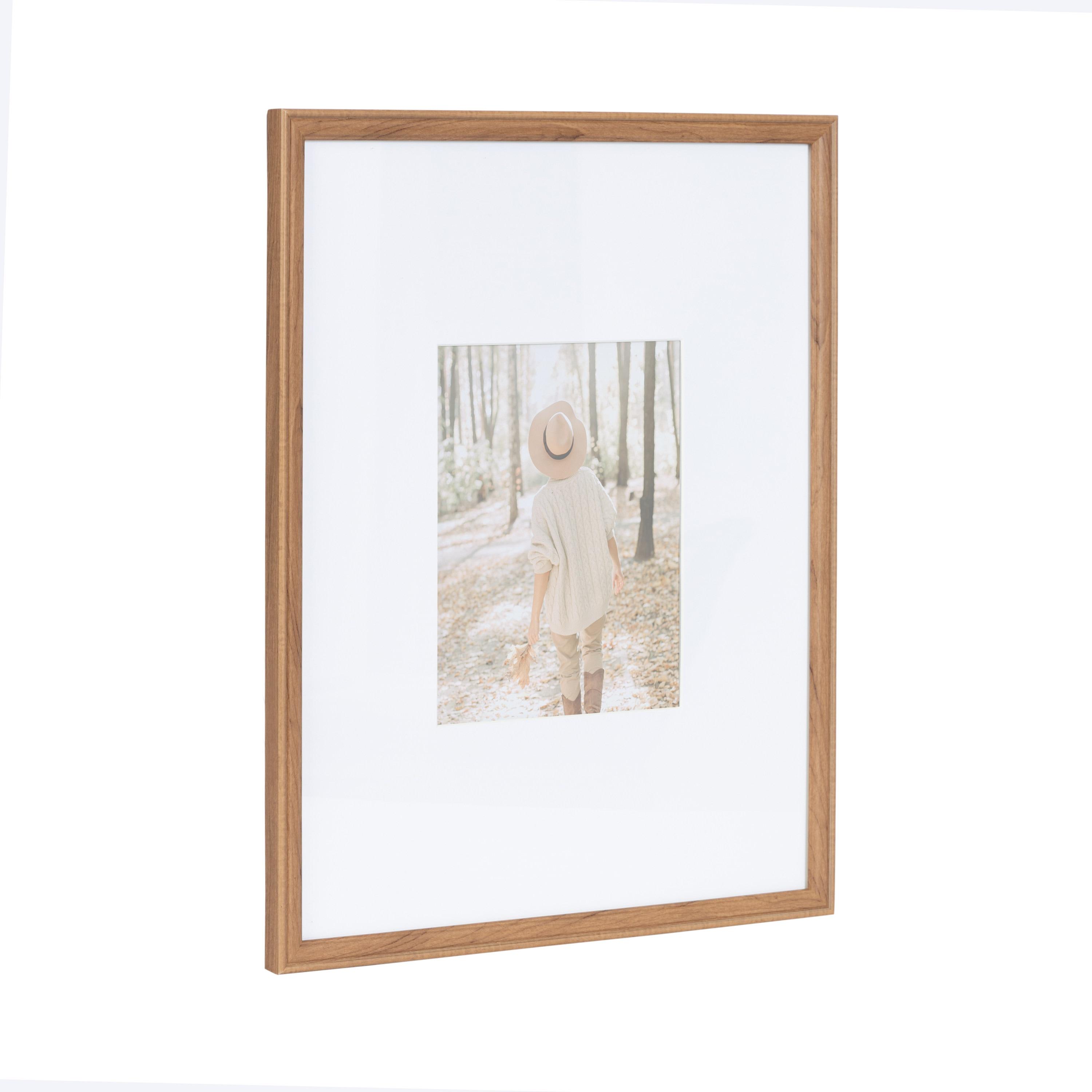 Kate & Laurel All Things Decor (Set of 3) 16"x20" Matted to 8"x10" Adlynn Rectangle Picture Frames Brown