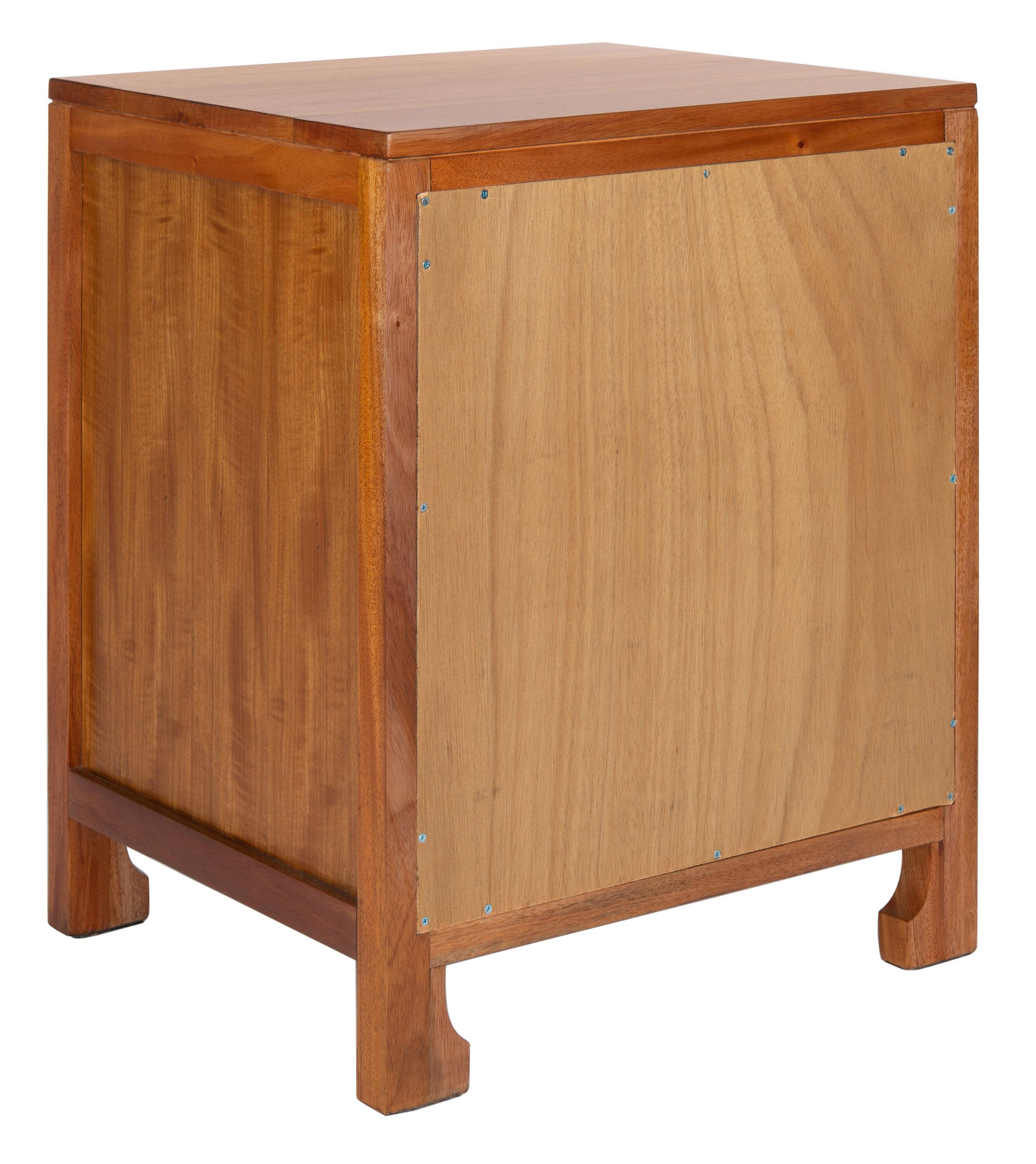 SAFAVIEH Dave Coastal 1 Drawer 1 Door Nightstand, Natural