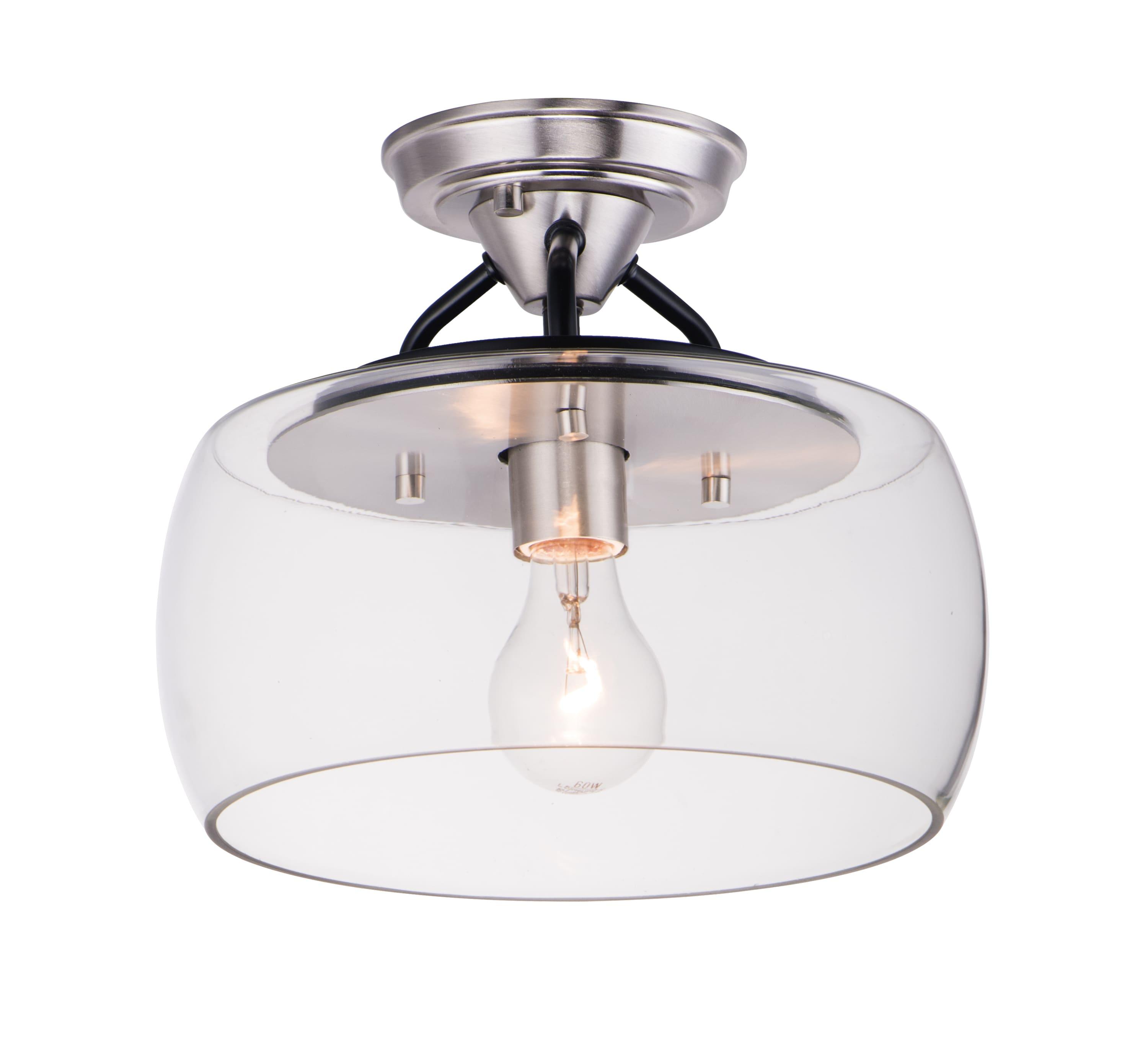 Maxim Lighting Goblet 1 - Light Semi-Flush Mount in  Black/Satin Nickel