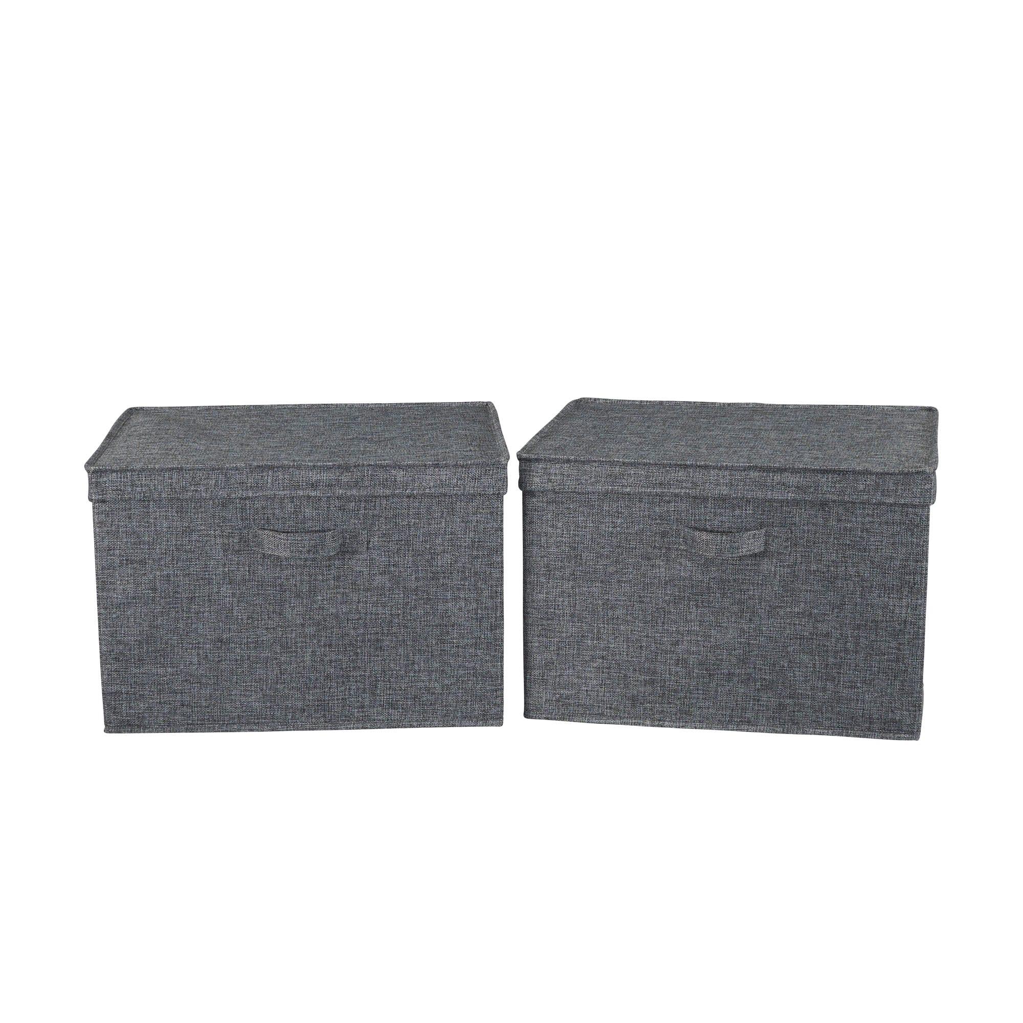 Household Essentials Household Essentials Wide Storage Box Fabric Bin (Set of 2)