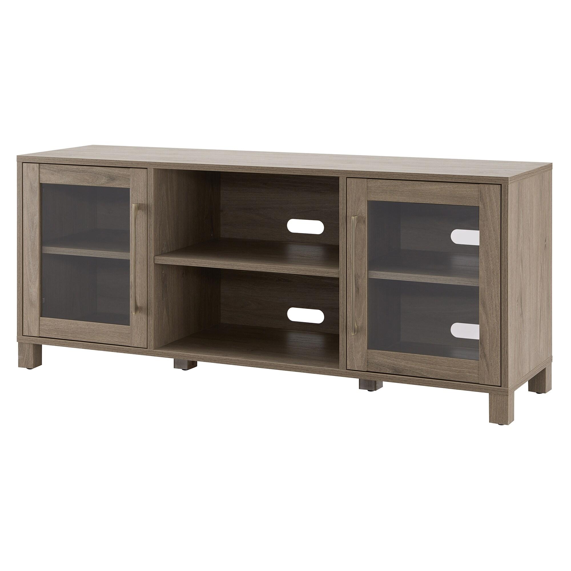 Evelyn&Zoe Quincy Rectangular TV Stand for TV's up to 65", Antiqued Gray