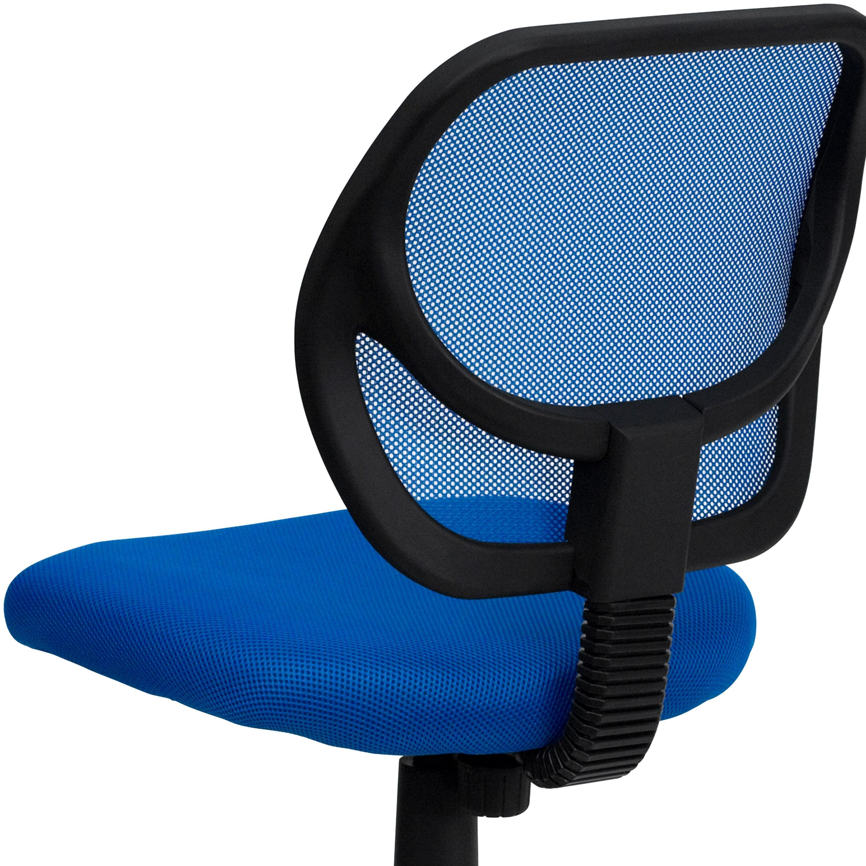Flash Furniture Low Back Blue Mesh Swivel Task Office Chair