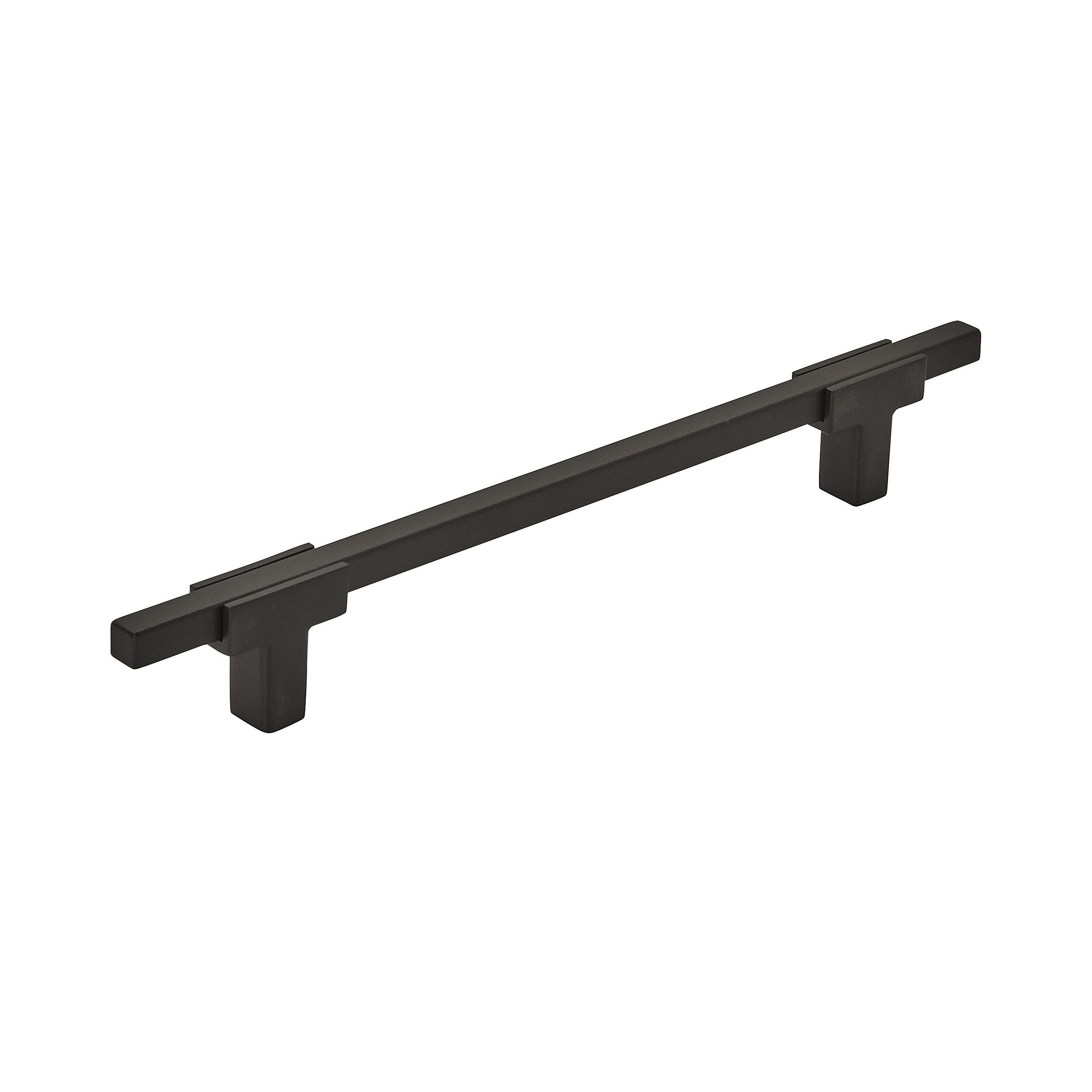 Amerock Urbanite 6-5/16 inch (160mm) Center-to-Center Matte Black/Matte Black Cabinet Pull